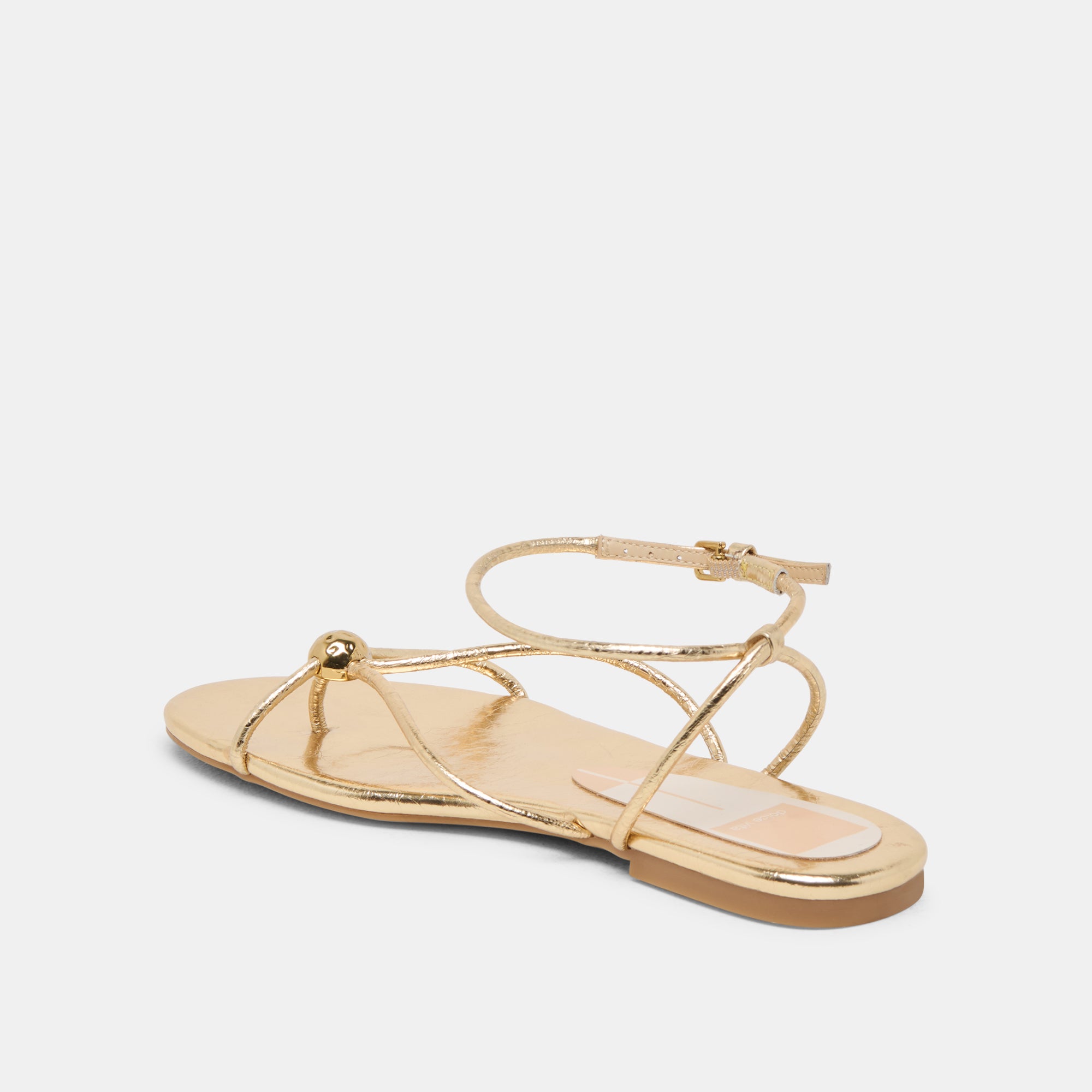 KENLEY SANDALS GOLD LEATHER - Image 8