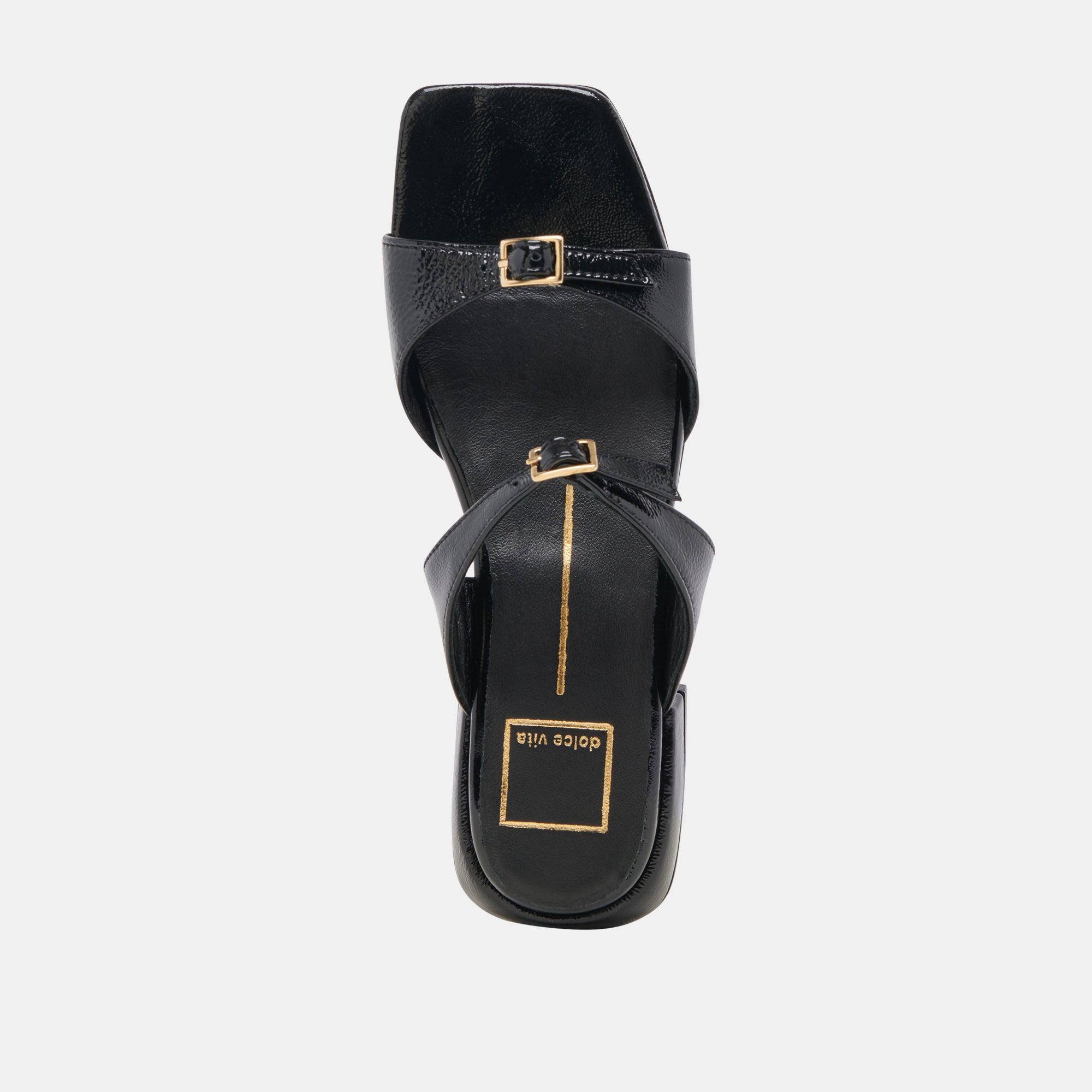 LAVERN SANDALS MIDNIGHT CRINKLE PATENT - Image 13