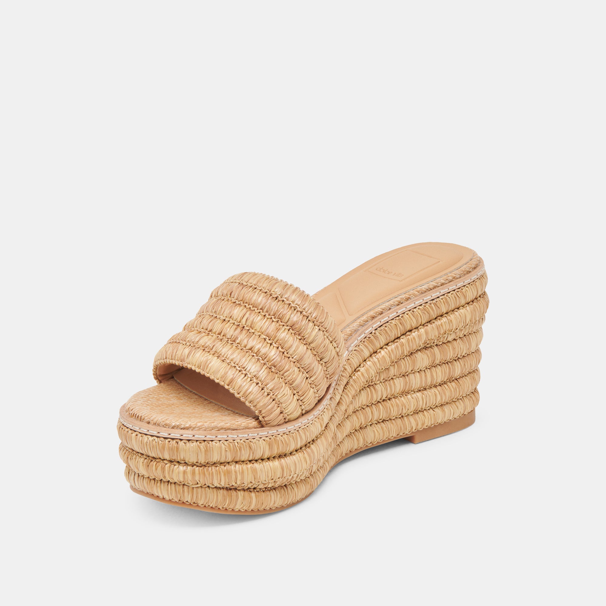 THRONE WIDE WEDGES LT NATURAL RAFFIA - Image 4
