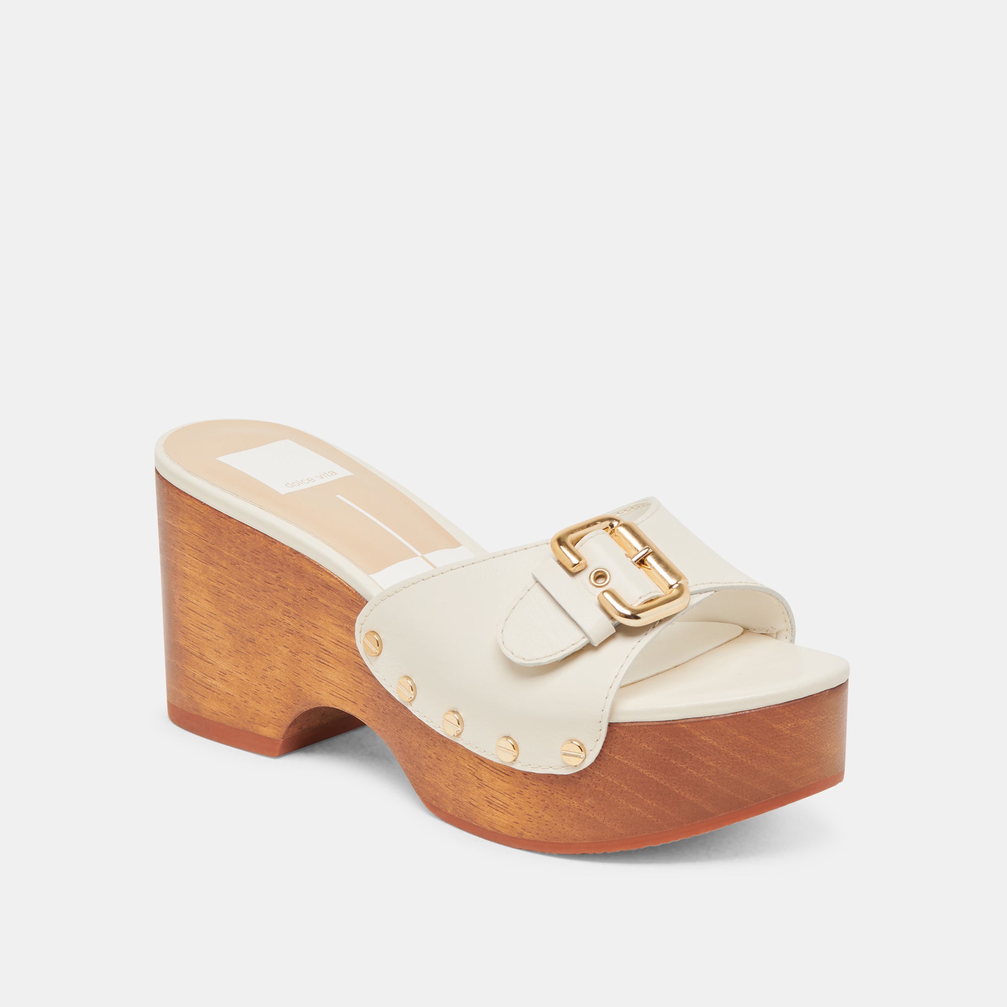 YALAH HEELS OFF WHITE LEATHER - Image 3
