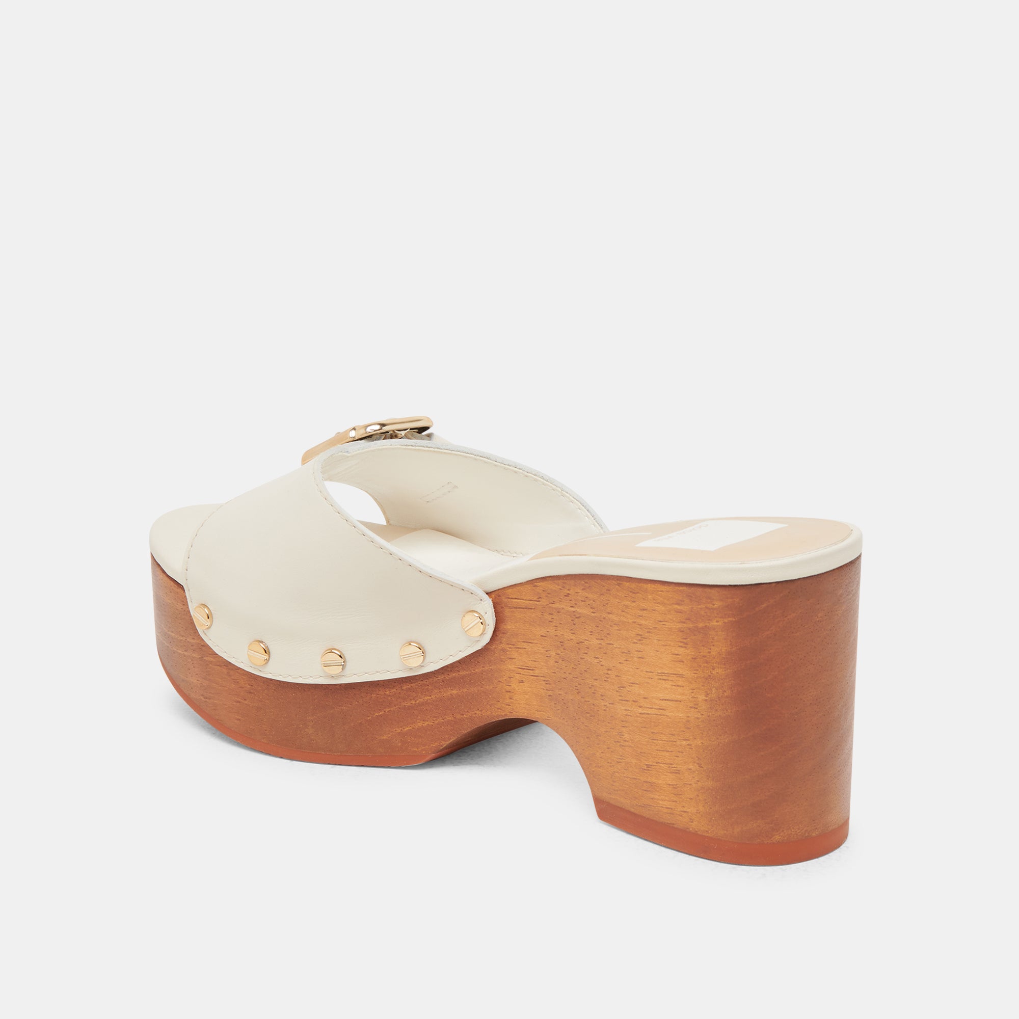 YALAH HEELS OFF WHITE LEATHER - Image 8