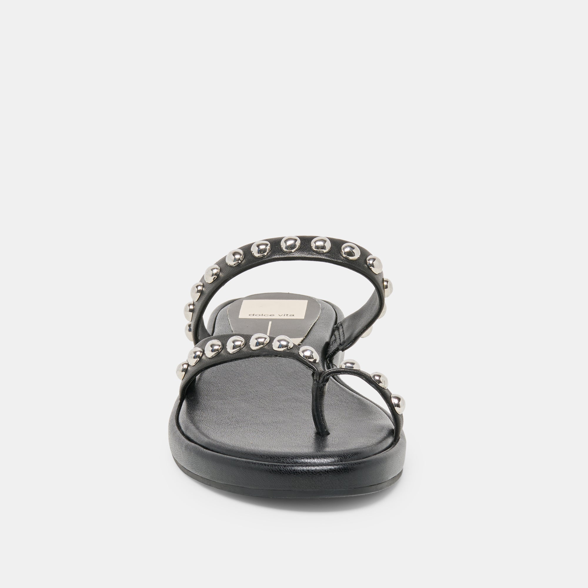 AMARY STUD SANDALS BLACK LEATHER - Image 8
