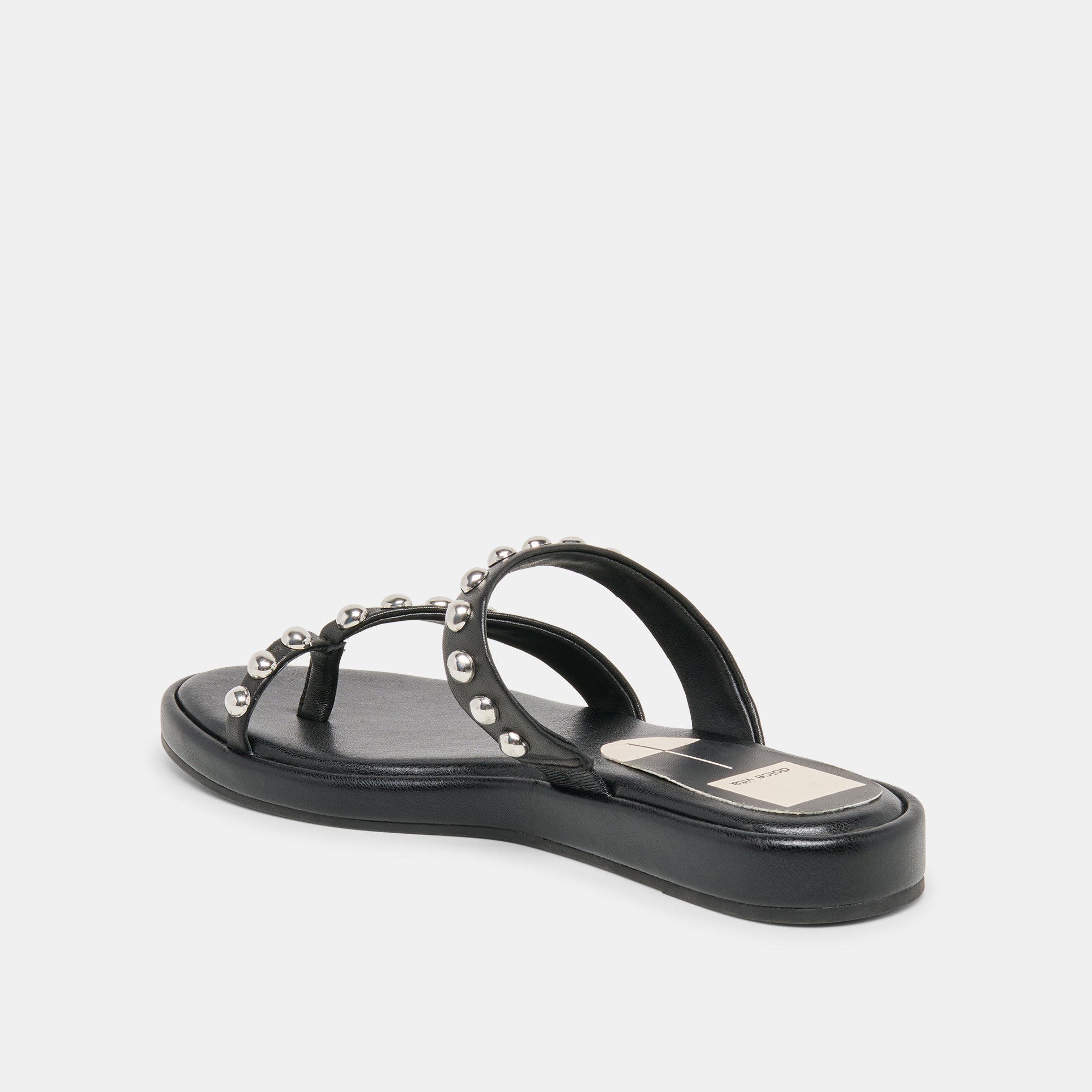 AMARY STUD SANDALS BLACK LEATHER - Image 7
