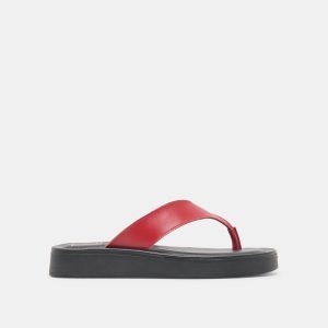 BLAYZE SANDALS RED LEATHER