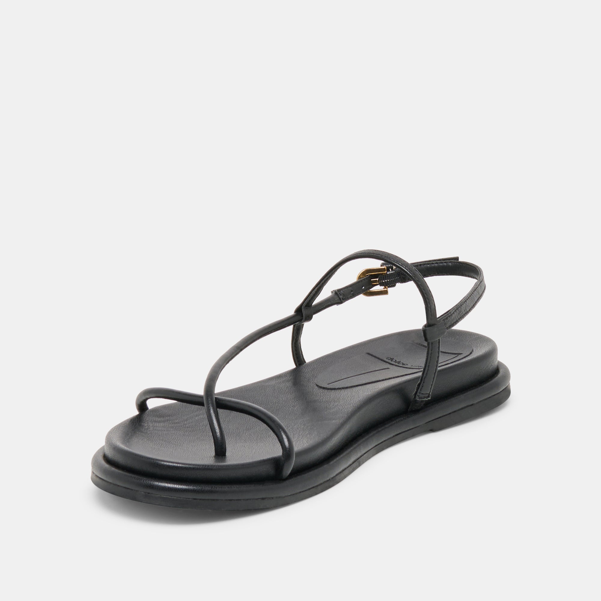 DOM SANDALS BLACK LEATHER - Image 4