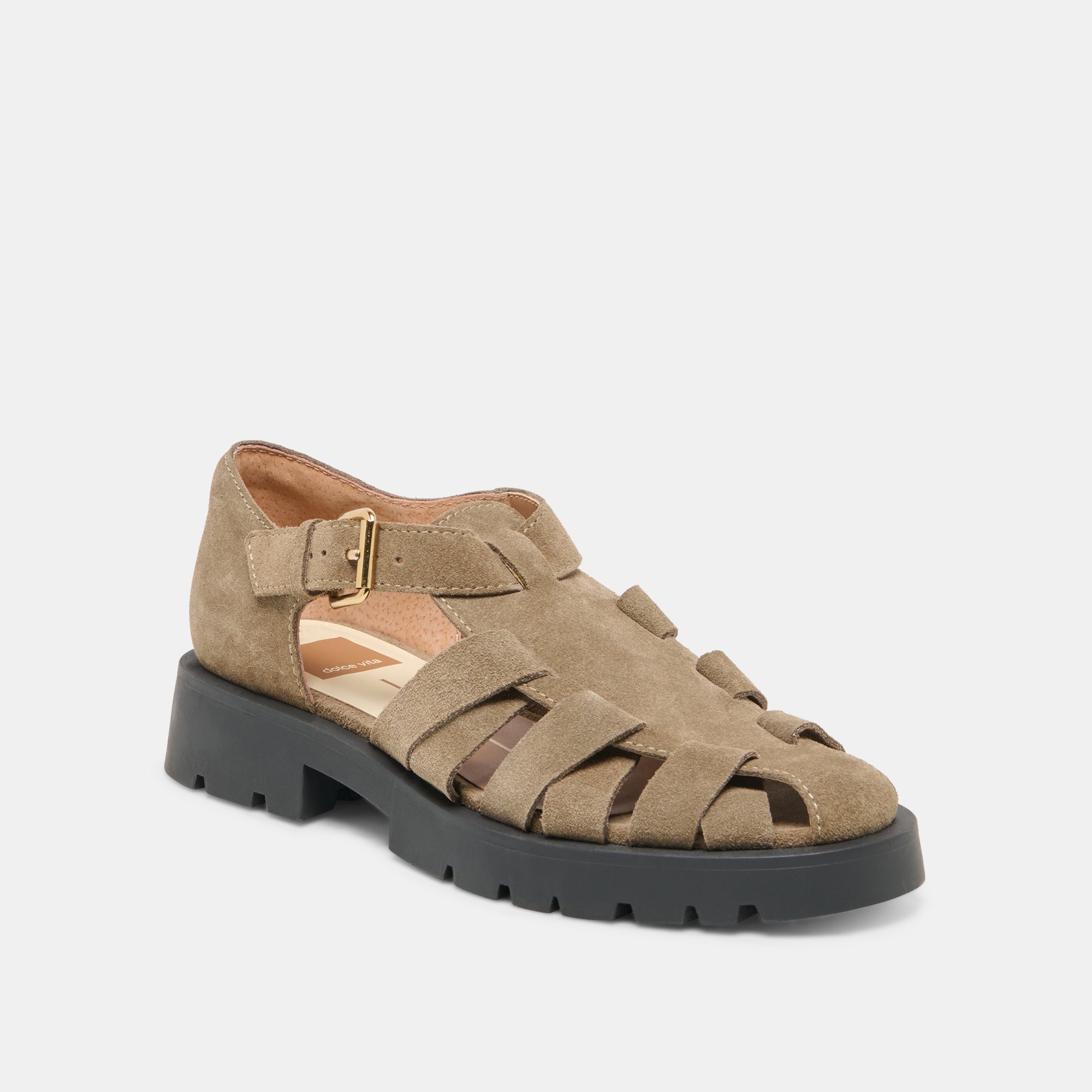ELSAH FLATS OLIVE SUEDE - Image 2
