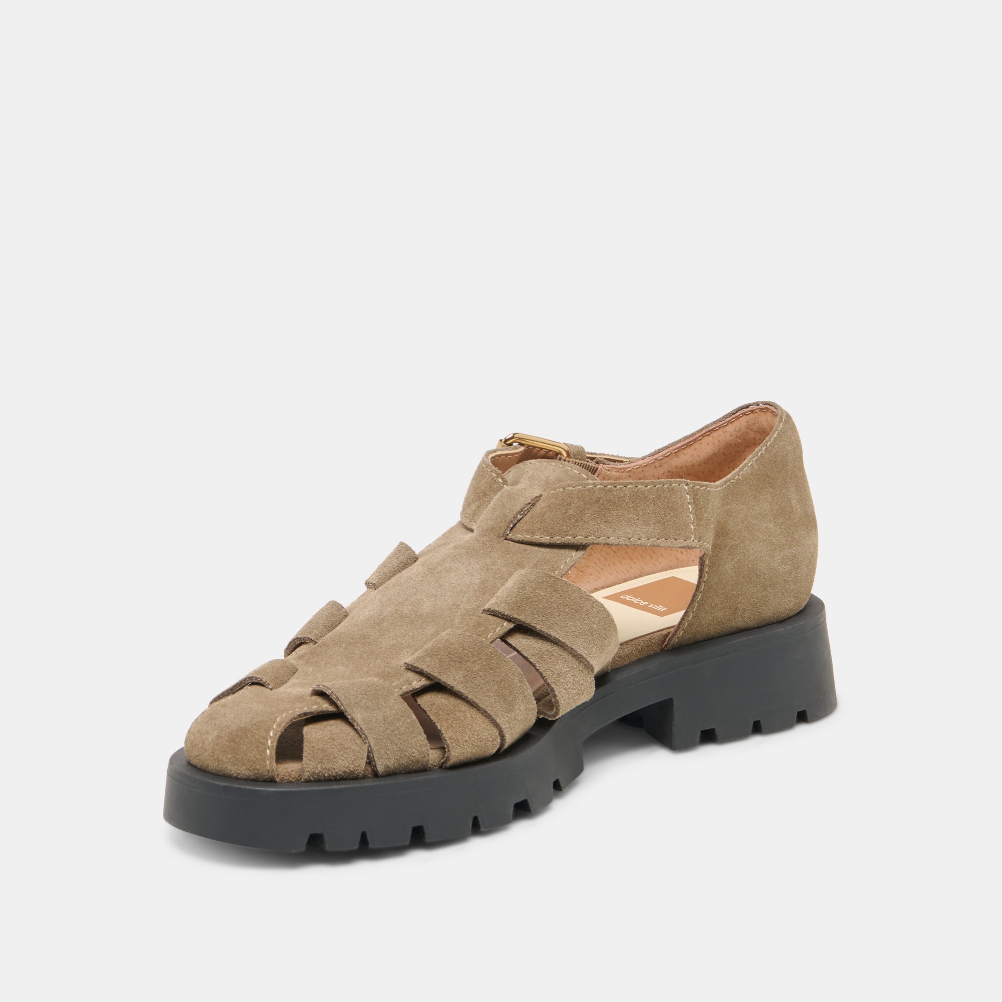 ELSAH FLATS OLIVE SUEDE - Image 4