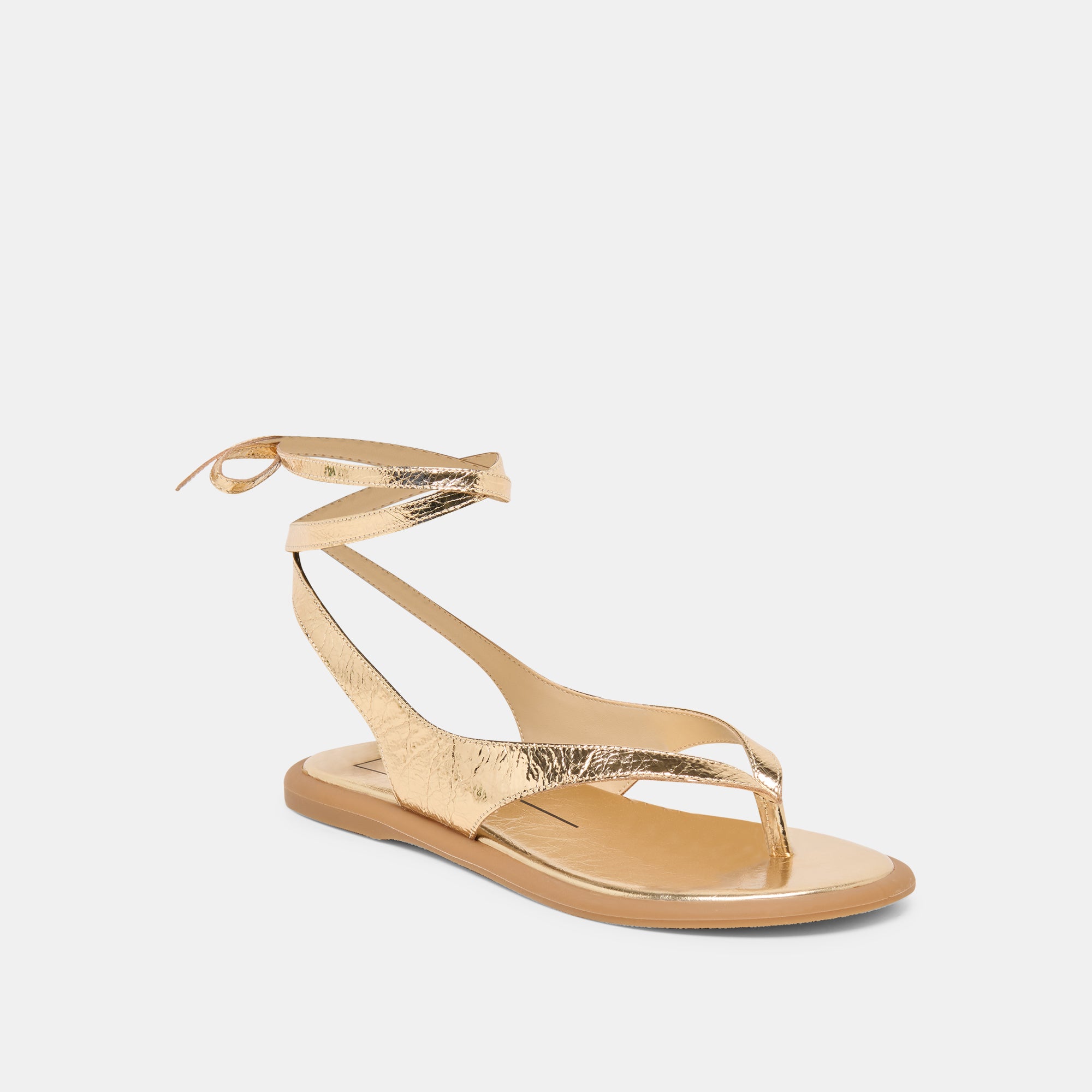 JAYDEN SANDALS GOLD DISTRESSED LEATHER - Image 3