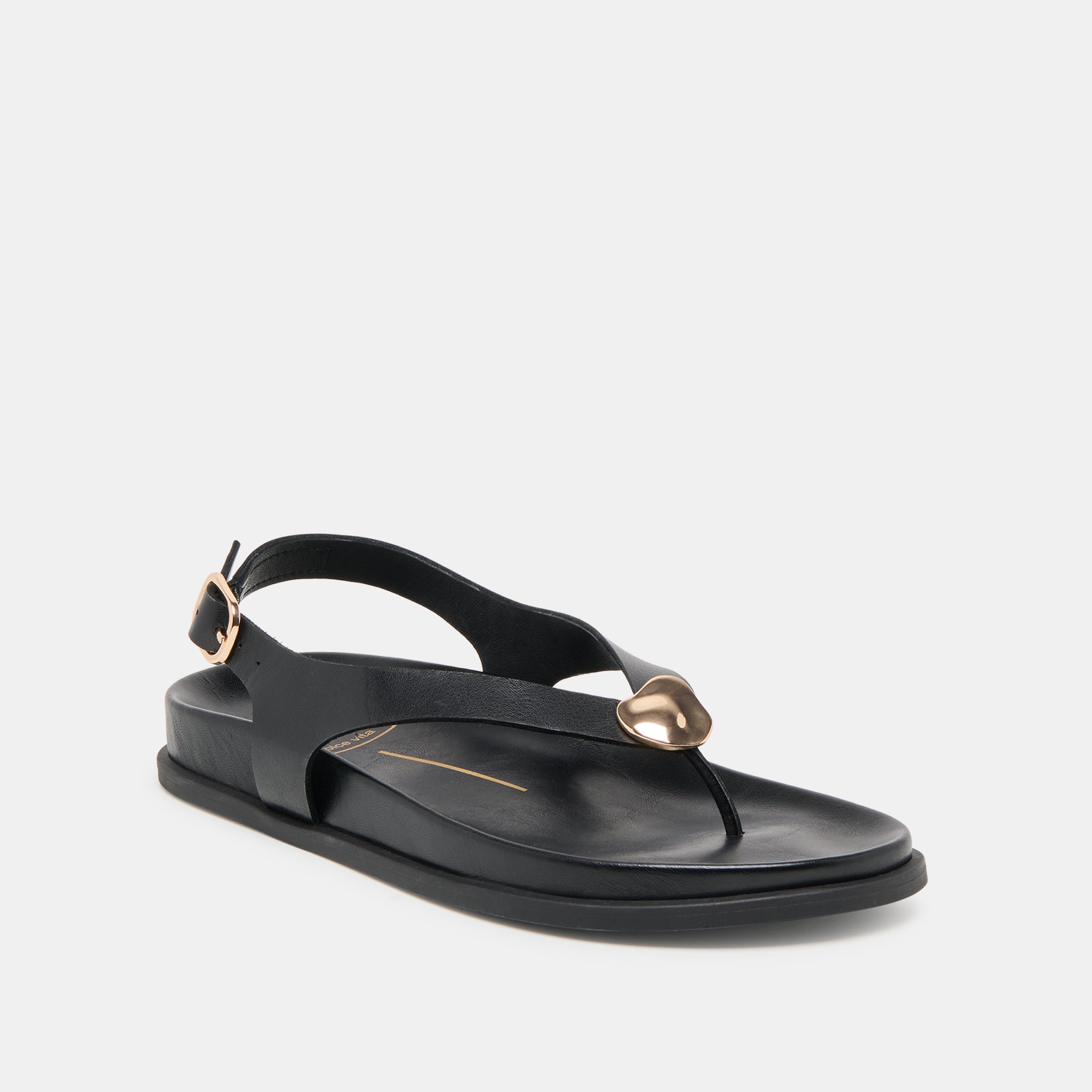 JONY SANDALS BLACK LEATHER - Image 3