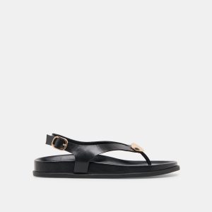 JONY SANDALS BLACK LEATHER