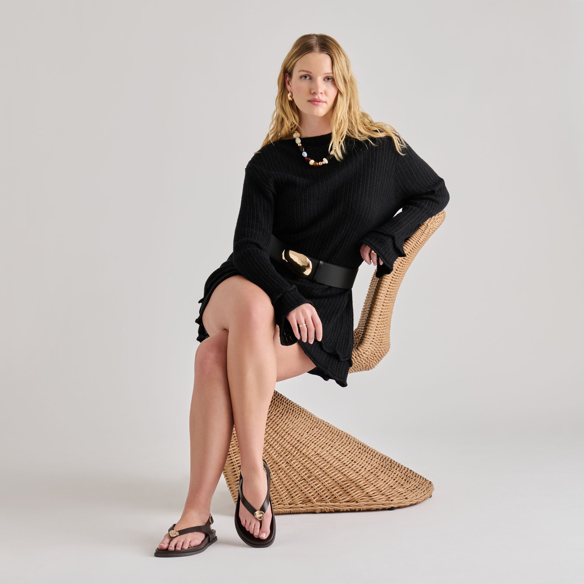 JONY SANDALS BLACK LEATHER - Image 6