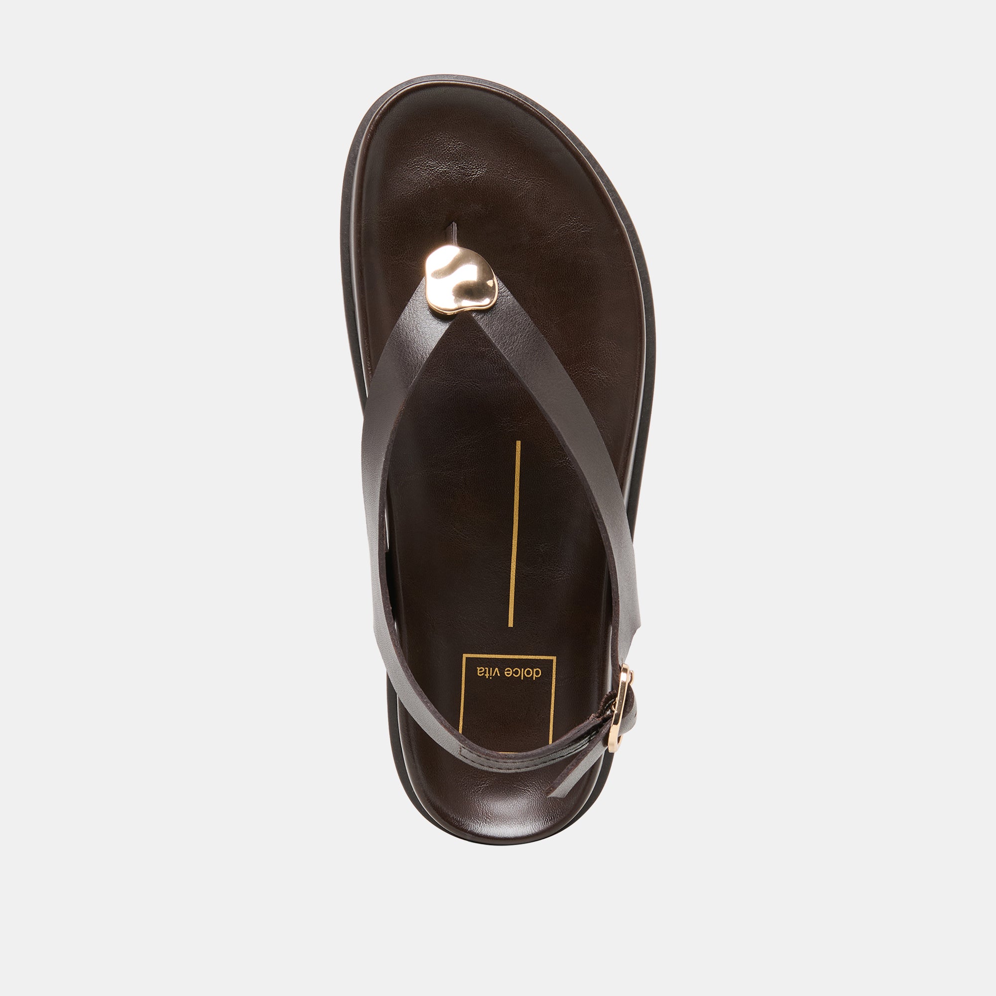 JONY SANDALS DK BROWN LEATHER - Image 9