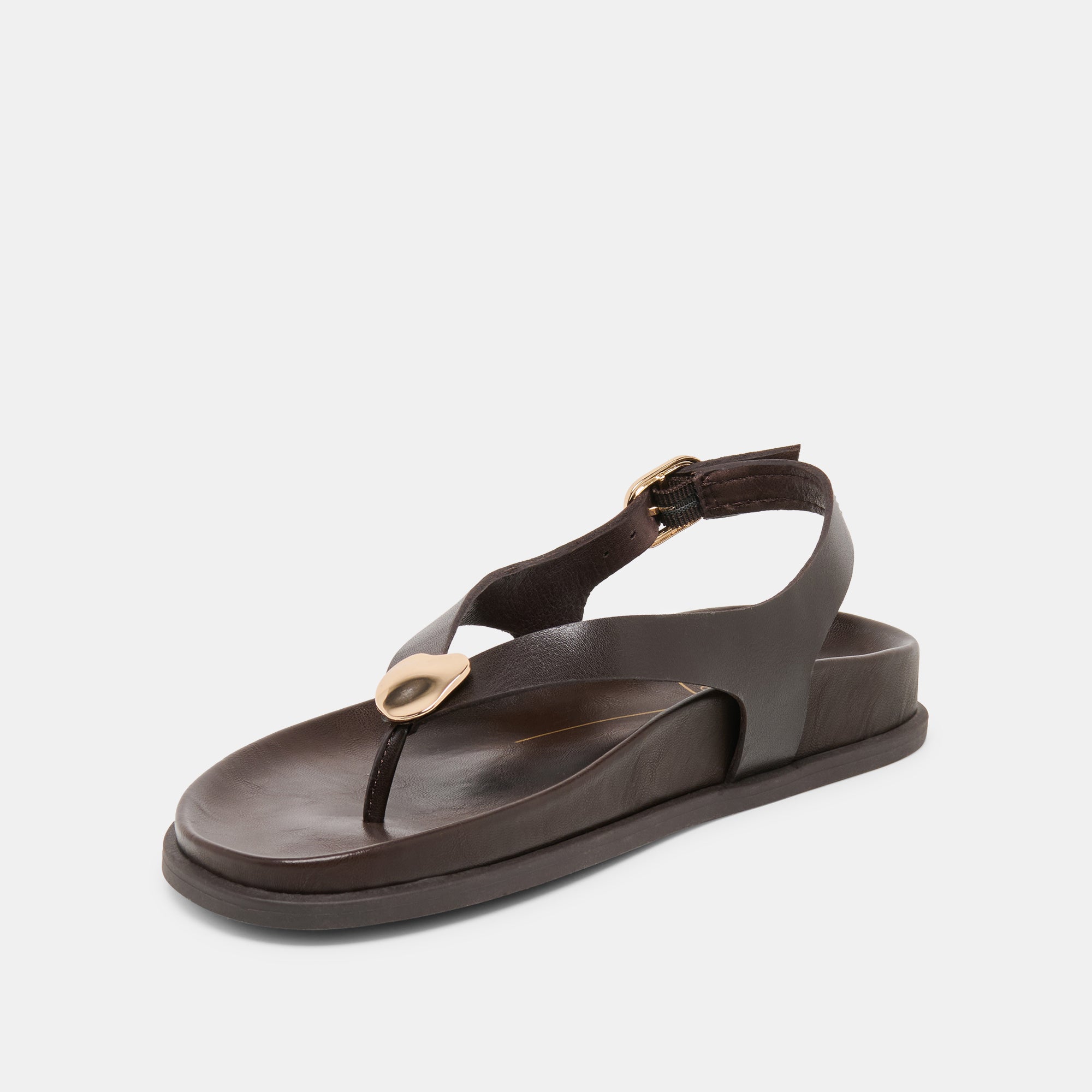 JONY SANDALS DK BROWN LEATHER - Image 5