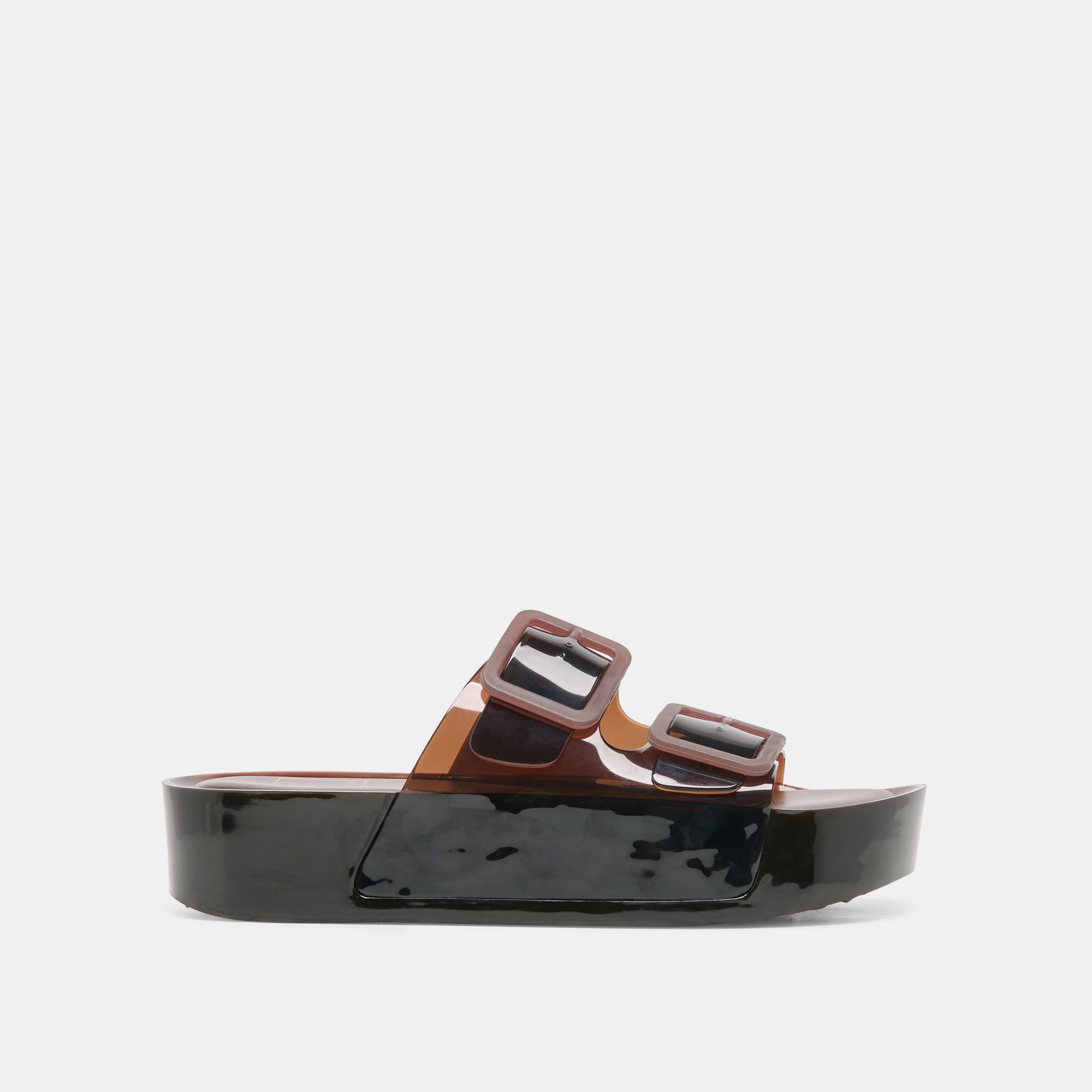 JULIO X SANDALS CHOCOLATE VINYL