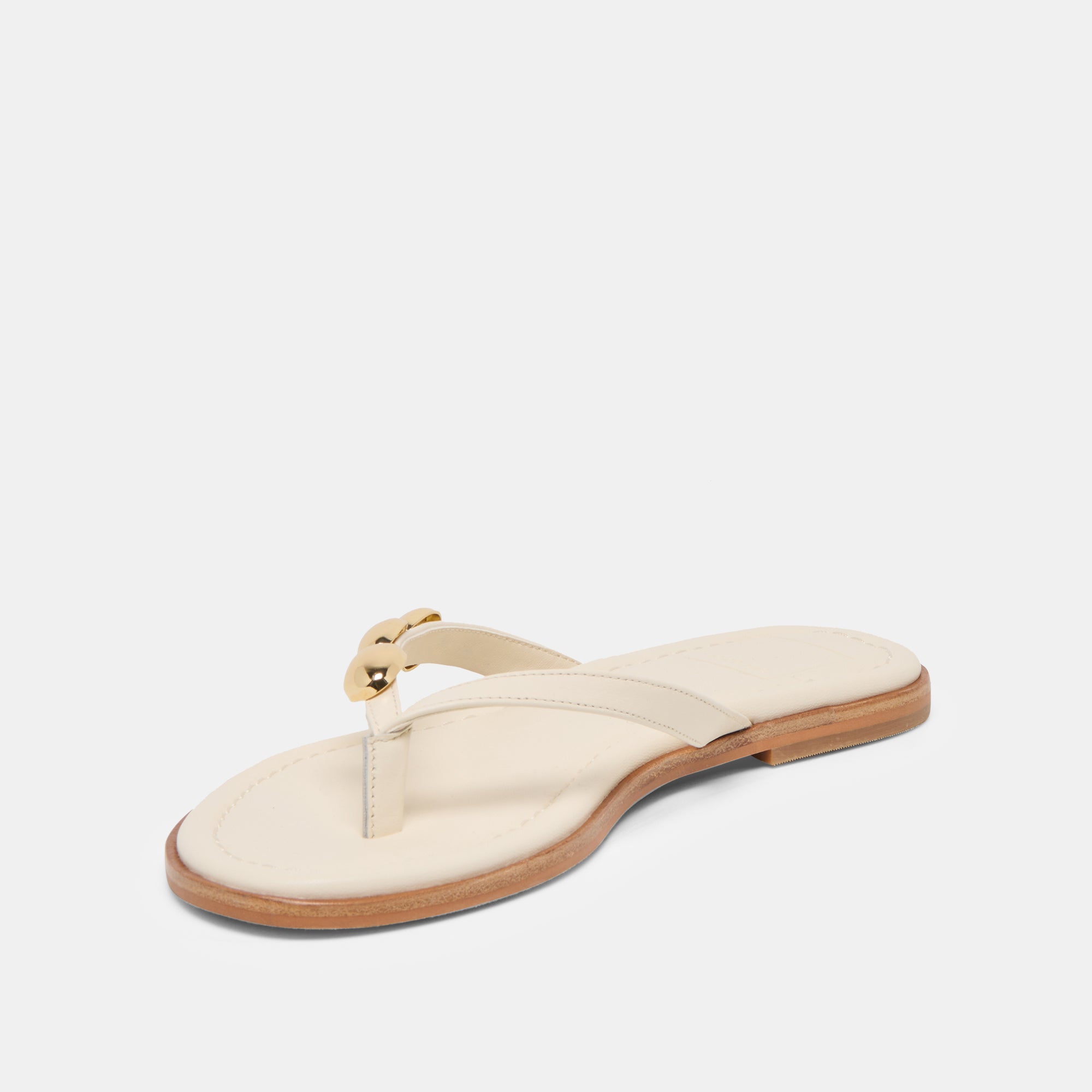 JUNY SANDALS OFF WHITE LEATHER - Image 4
