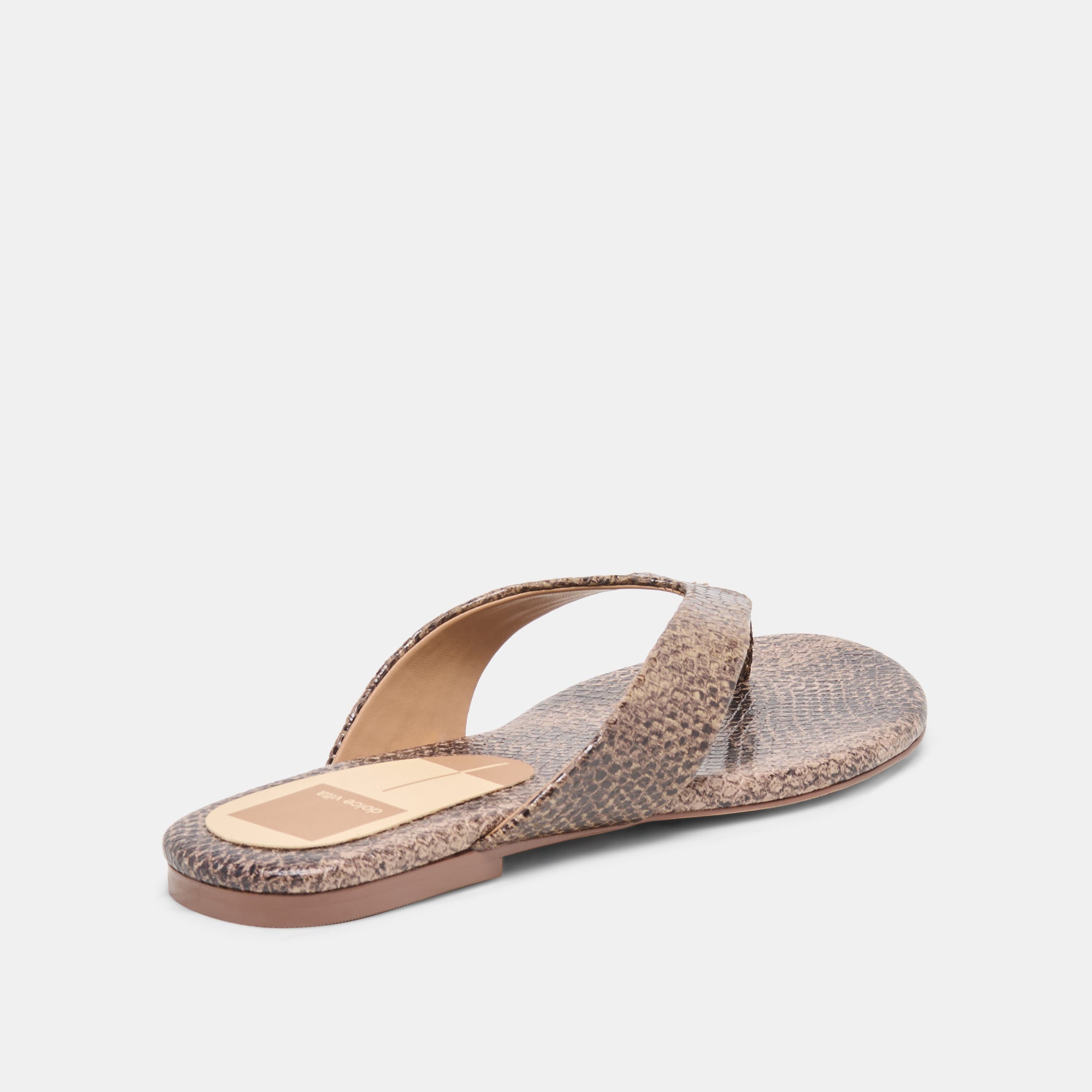 LINNET SANDALS SNAKE TAN EMBOSSED LEATHER - Image 3