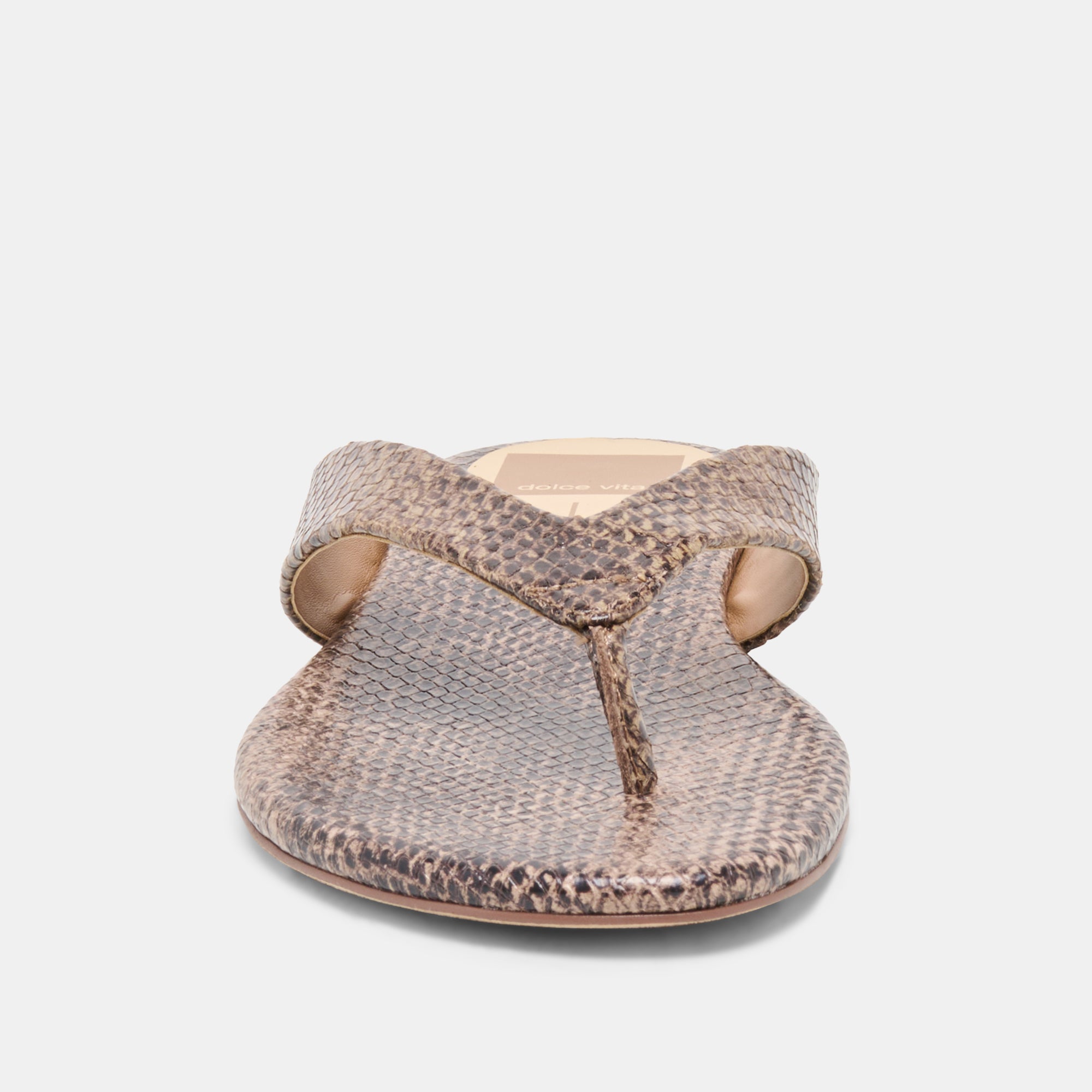 LINNET SANDALS SNAKE TAN EMBOSSED LEATHER - Image 6