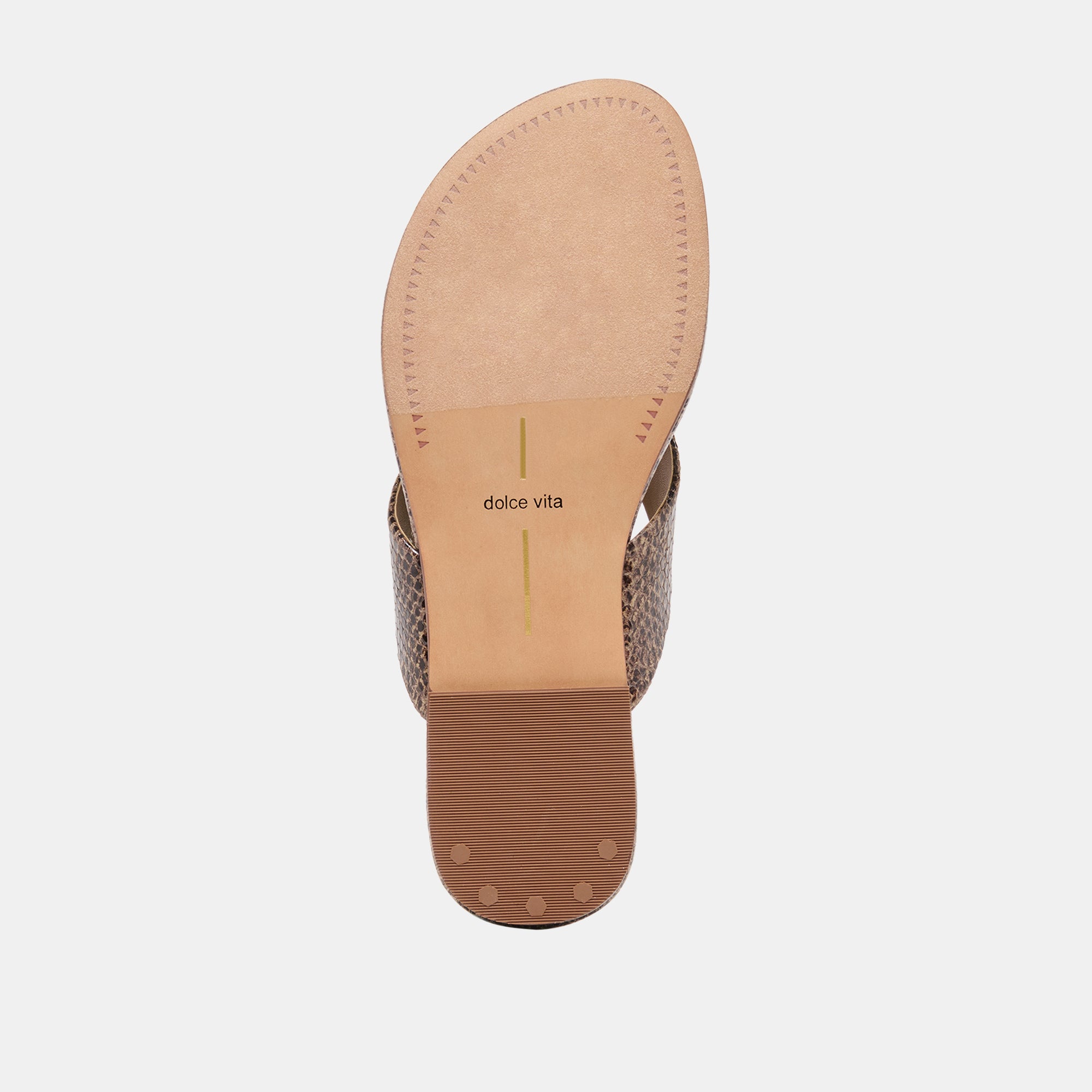 LINNET SANDALS SNAKE TAN EMBOSSED LEATHER - Image 9
