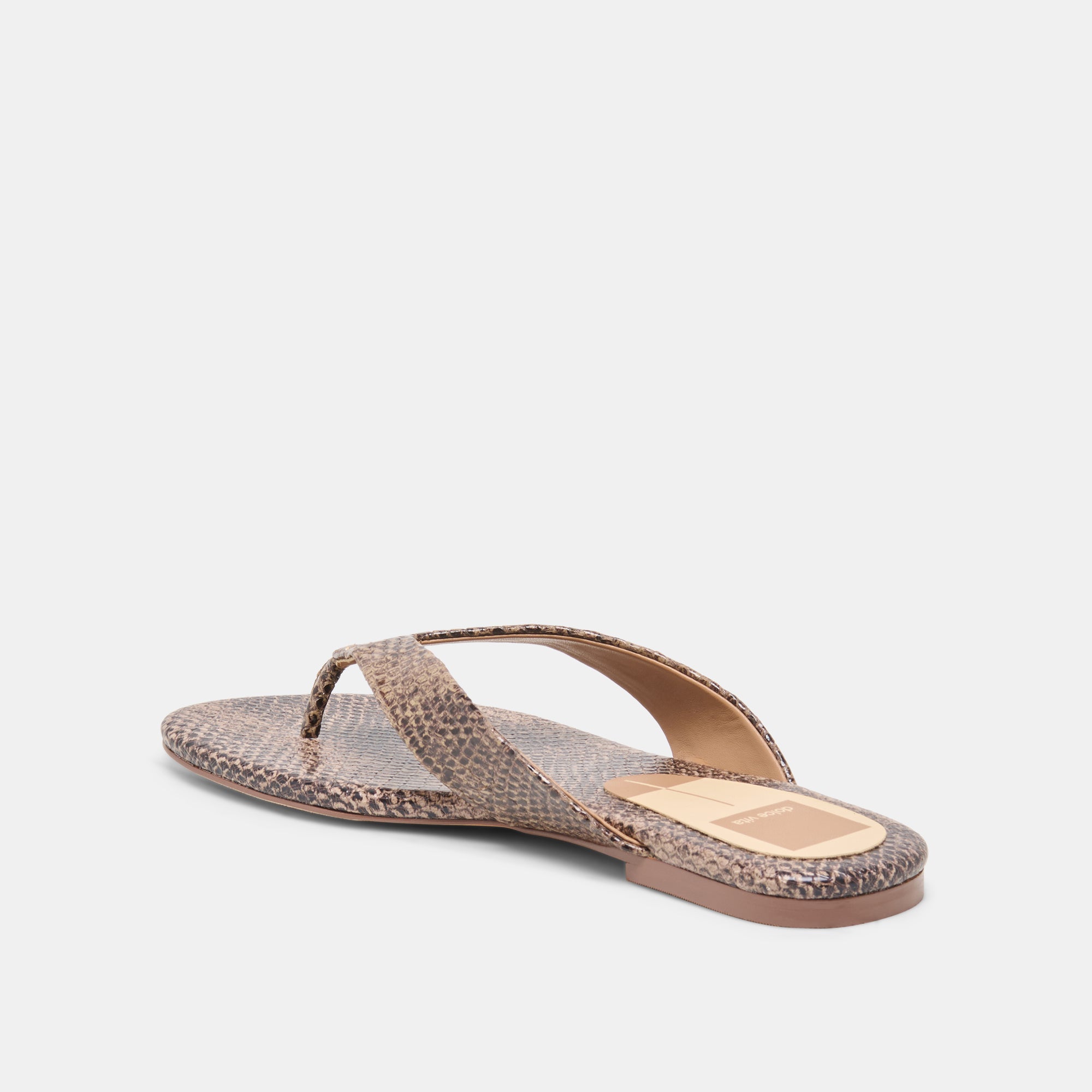 LINNET SANDALS SNAKE TAN EMBOSSED LEATHER - Image 5