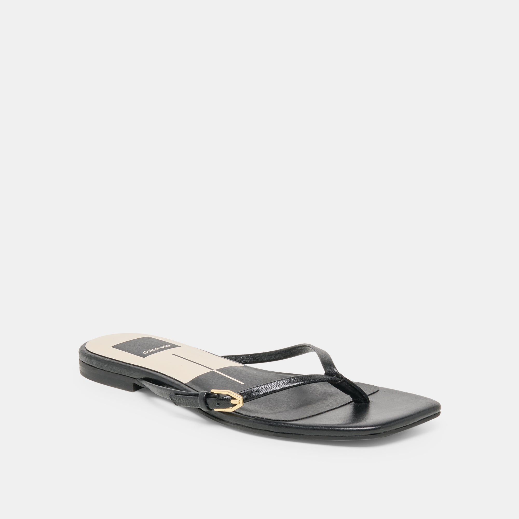 MALTA SANDALS BLACK LEATHER - Image 3