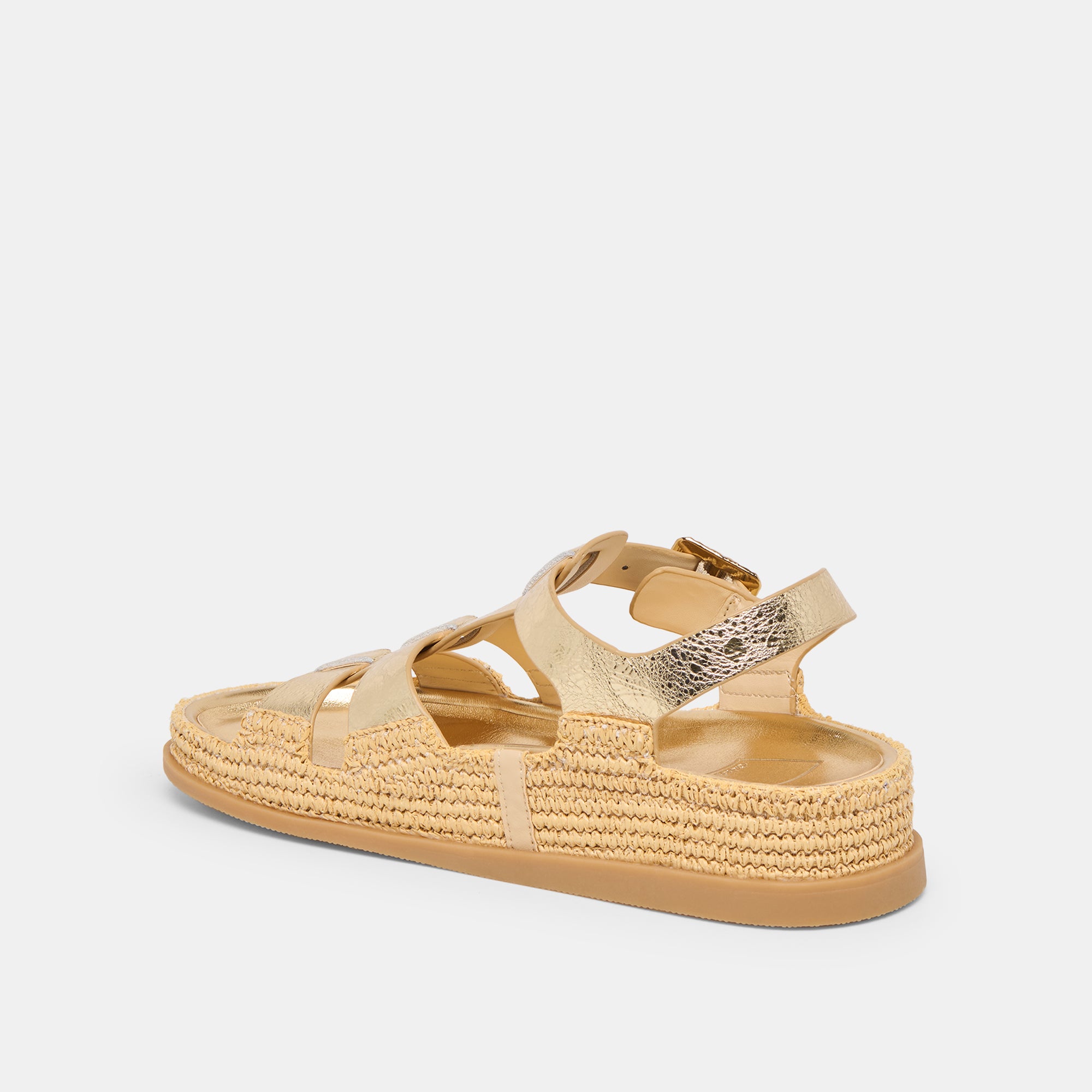 SHENNA SANDALS GOLD DISTRESSED LEATHER - Image 5