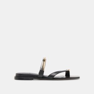 TARINA SANDALS BLACK LEATHER