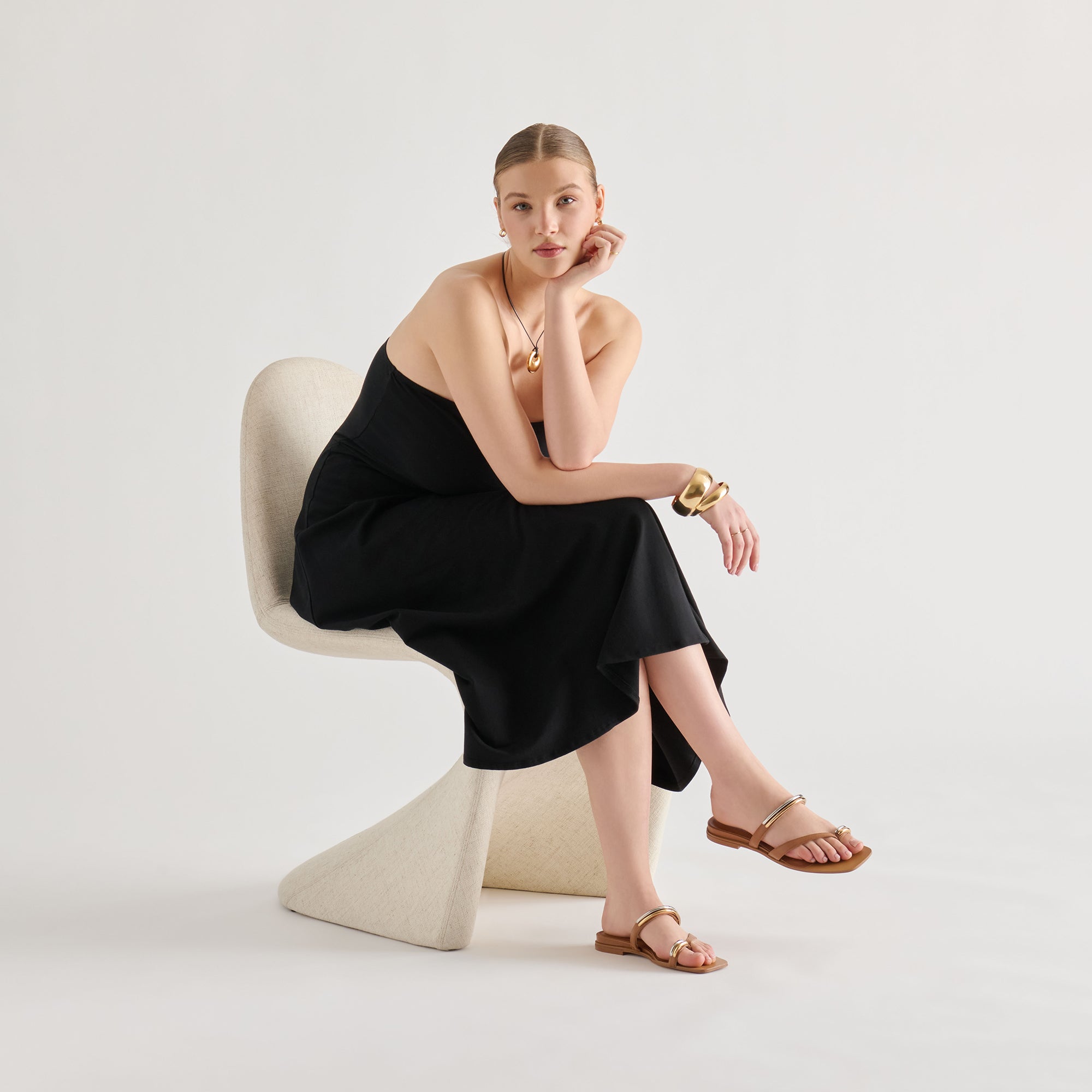 TARINA SANDALS CARAMEL LEATHER - Image 2