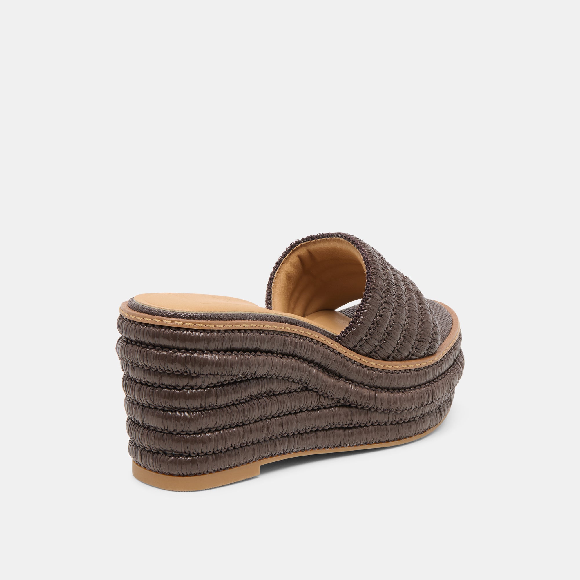 THRONE WEDGES CHOCOLATE RAFFIA - Image 5