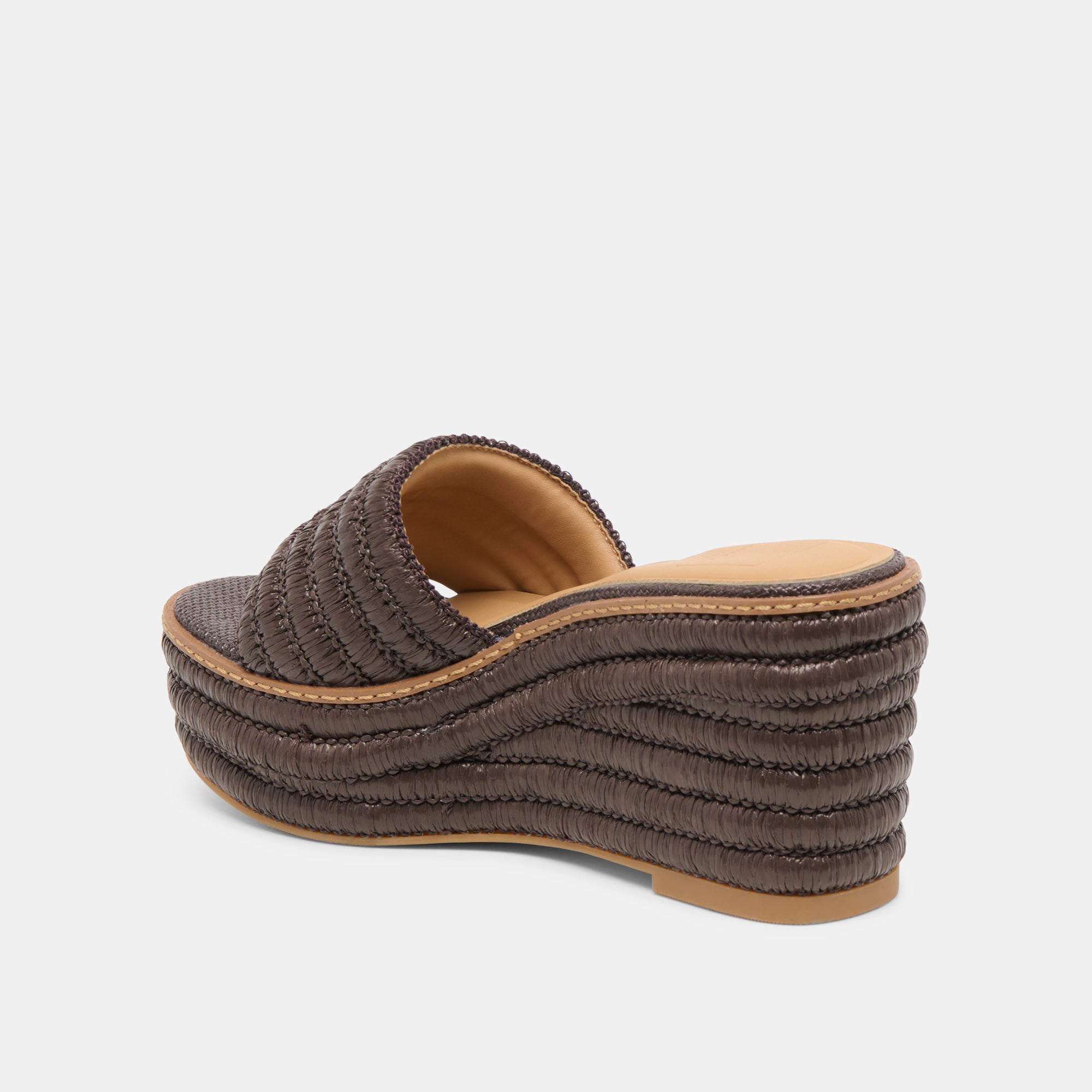 THRONE WEDGES CHOCOLATE RAFFIA - Image 7