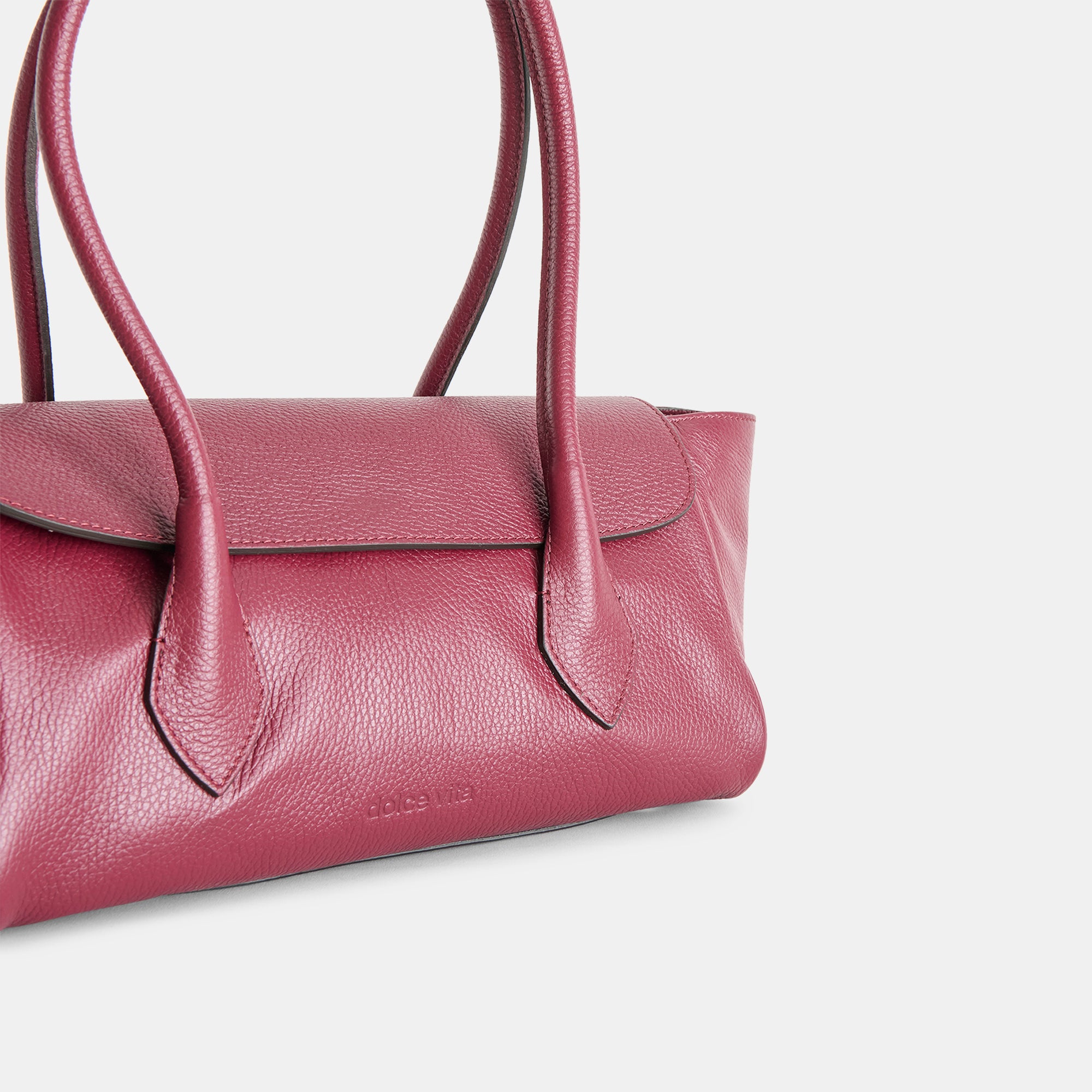 IRENE SHOULDER BAG BORDEAUX LEATHER - Image 3