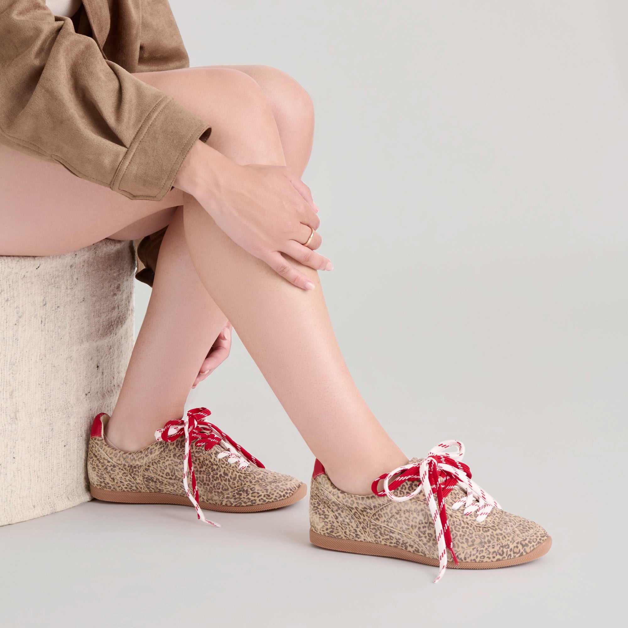 LAINI SNEAKERS TAN LEOPARD PRINTED SUEDE - Image 2