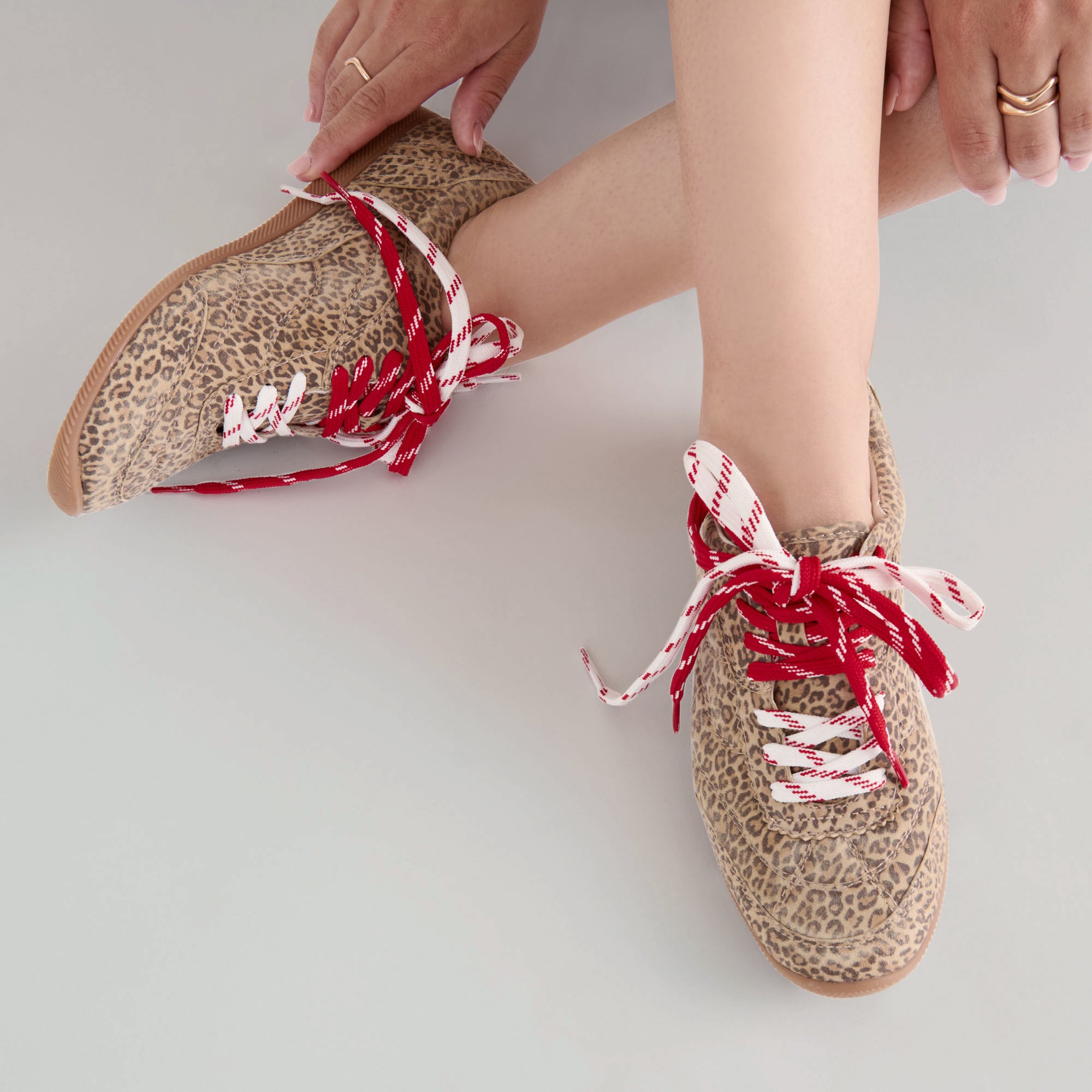 LAINI SNEAKERS TAN LEOPARD PRINTED SUEDE - Image 4
