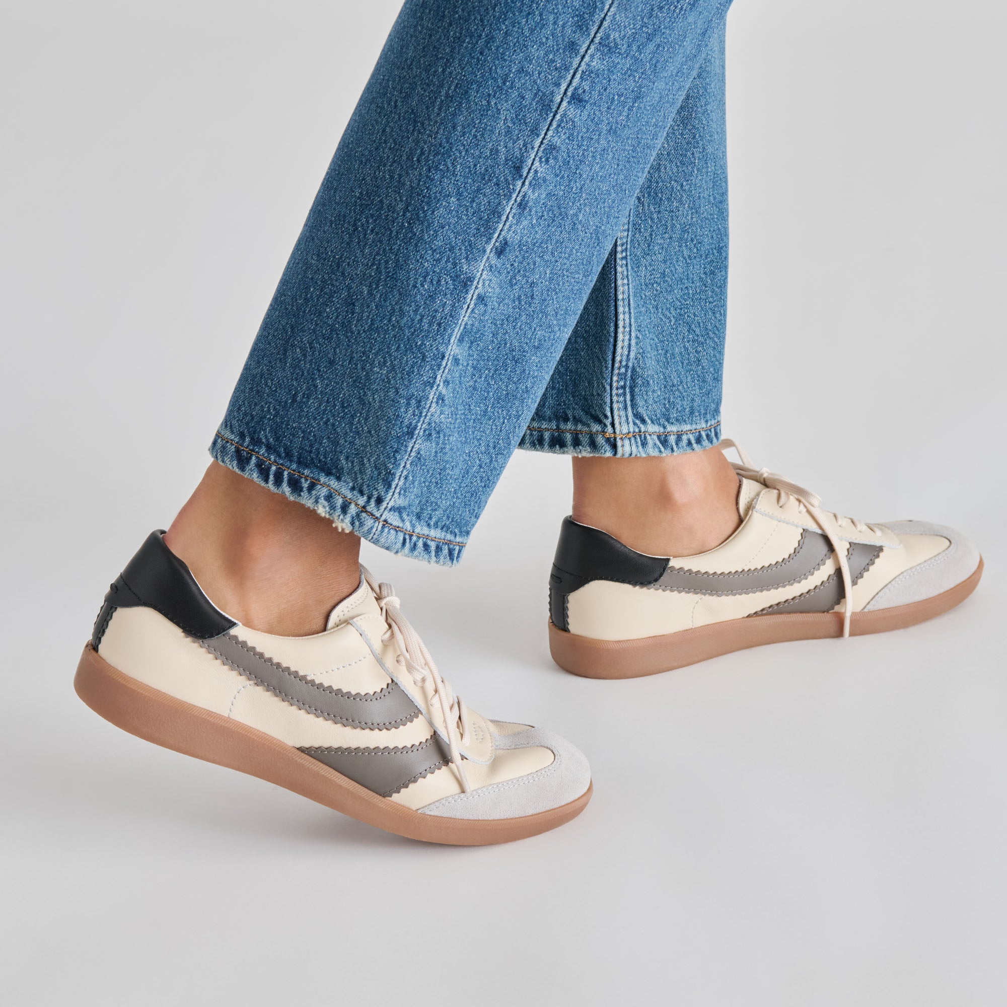 MERIT SNEAKERS WHITE GREY LEATHER - Image 4