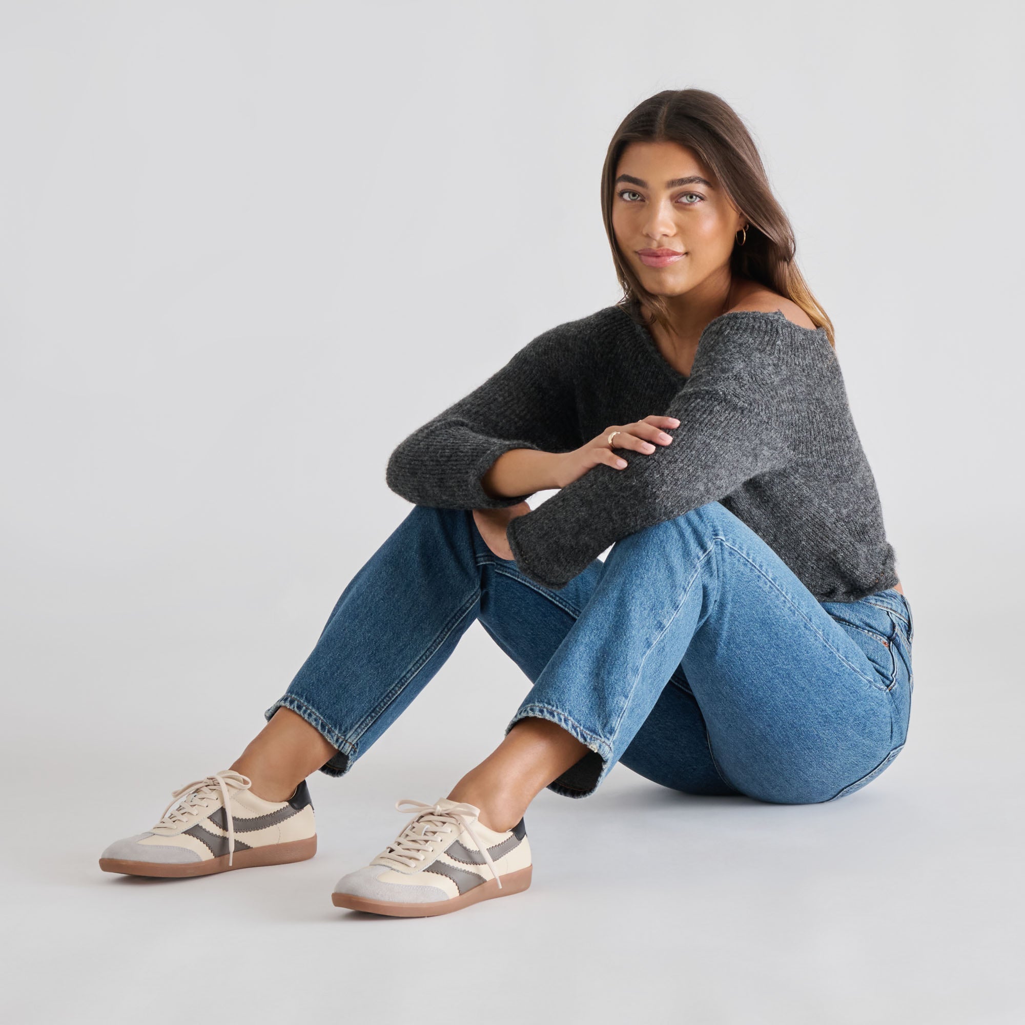 MERIT SNEAKERS WHITE GREY LEATHER - Image 2