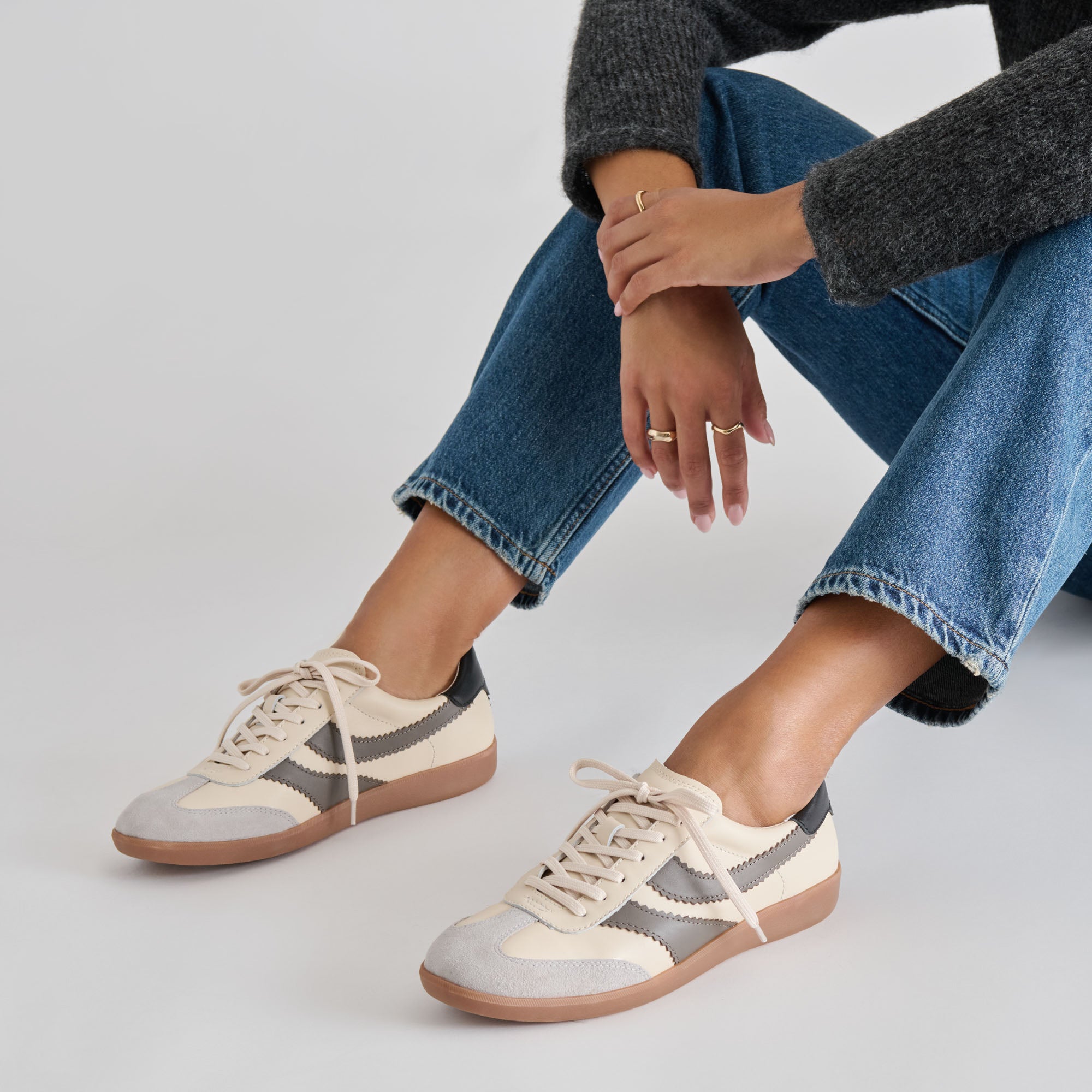 MERIT SNEAKERS WHITE GREY LEATHER - Image 6