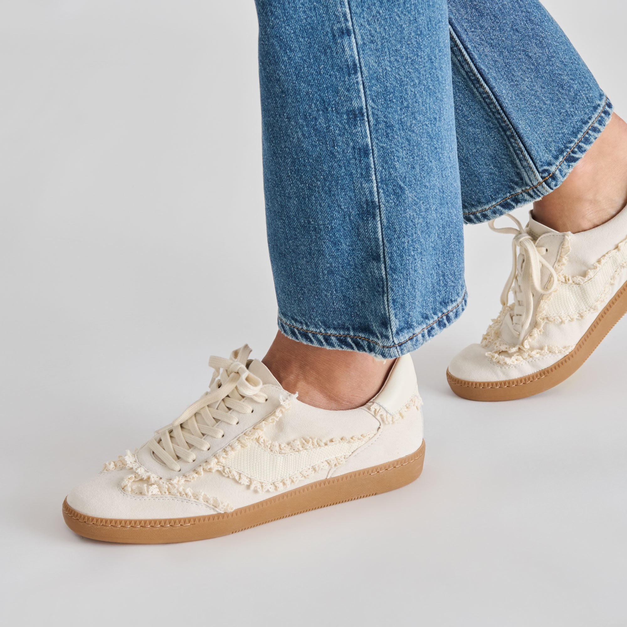 NOTICE LACE SNEAKERS IVORY SUEDE - Image 4
