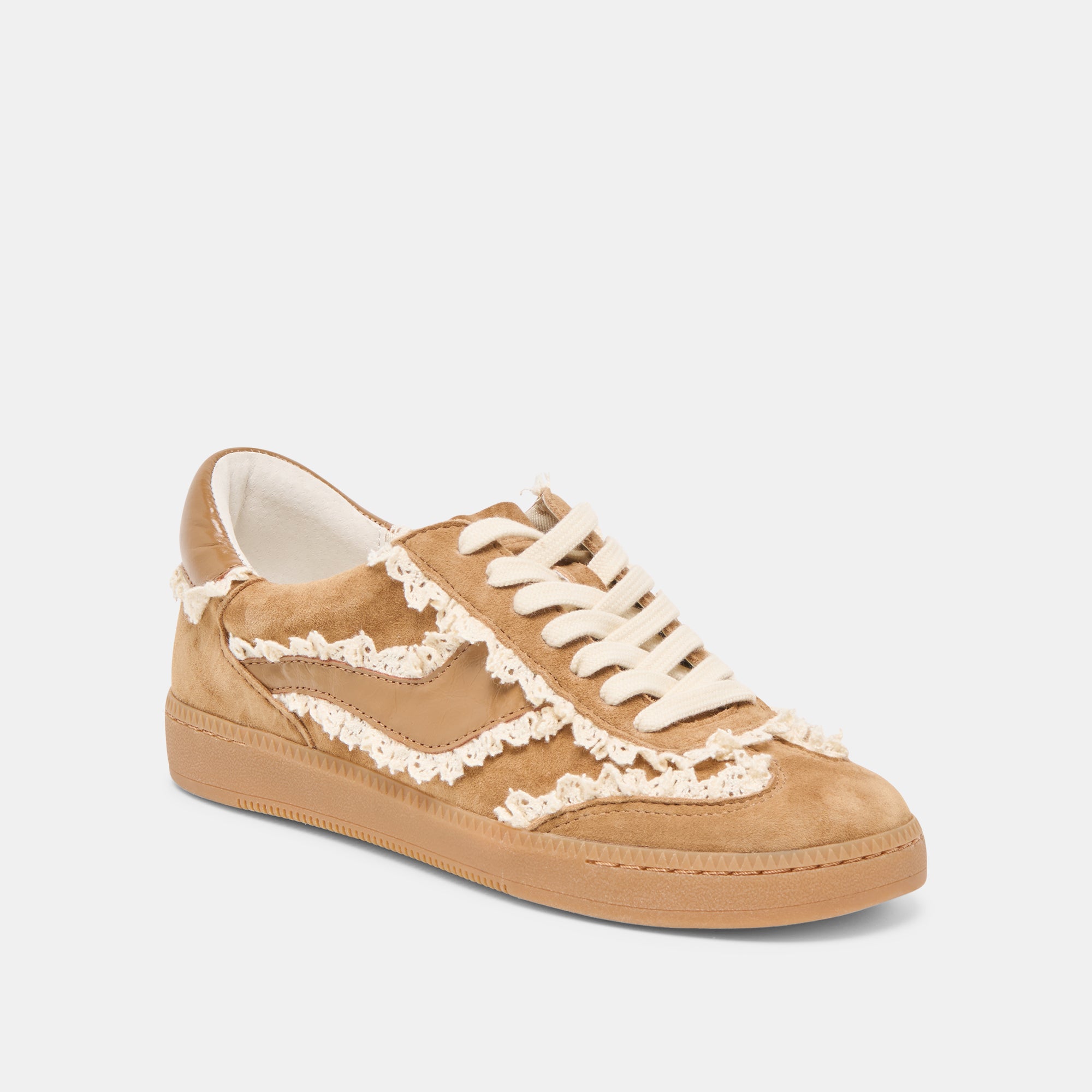 NOTICE LACE SNEAKERS LT BROWN SUEDE - Image 3