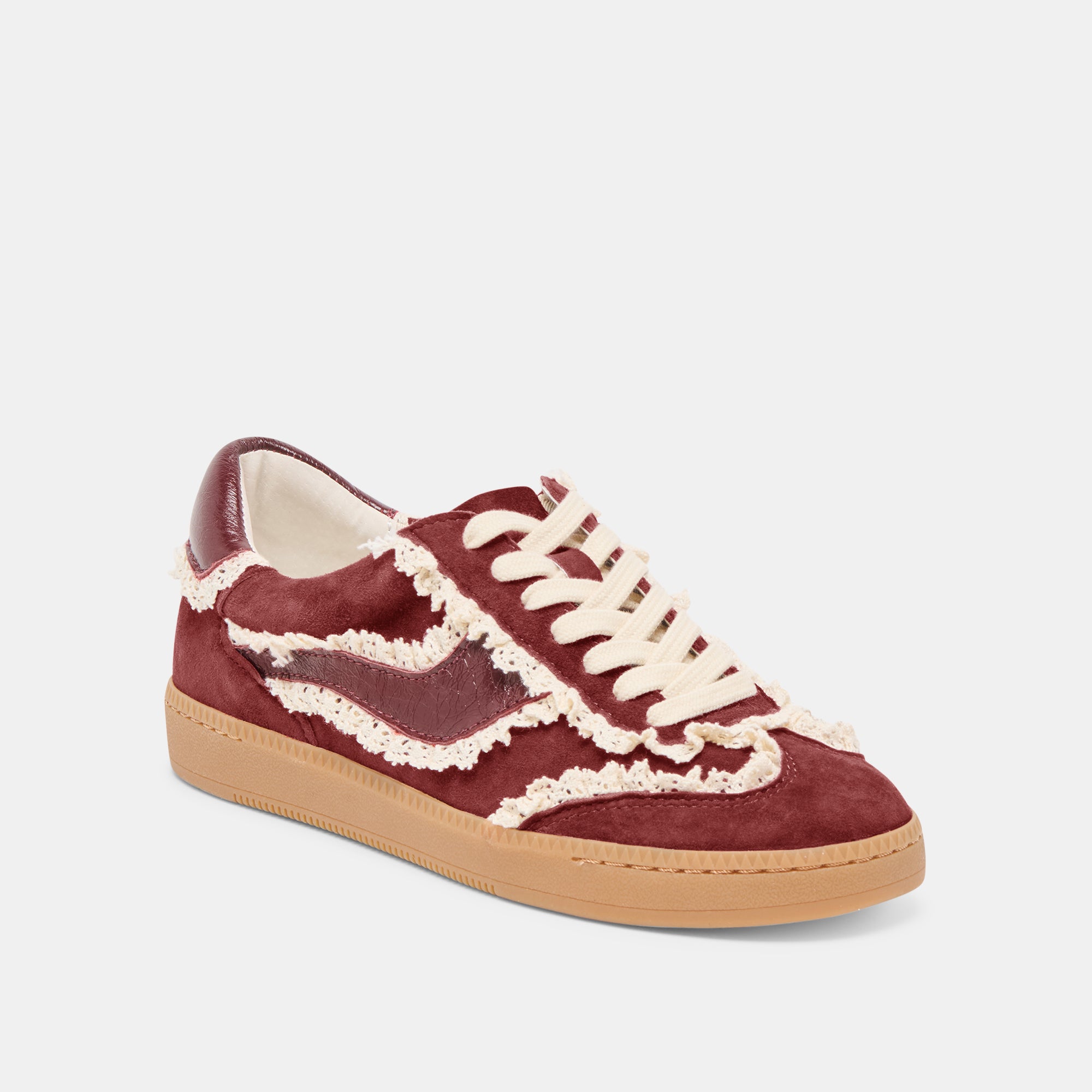 NOTICE LACE SNEAKERS OXBLOOD SUEDE - Image 3