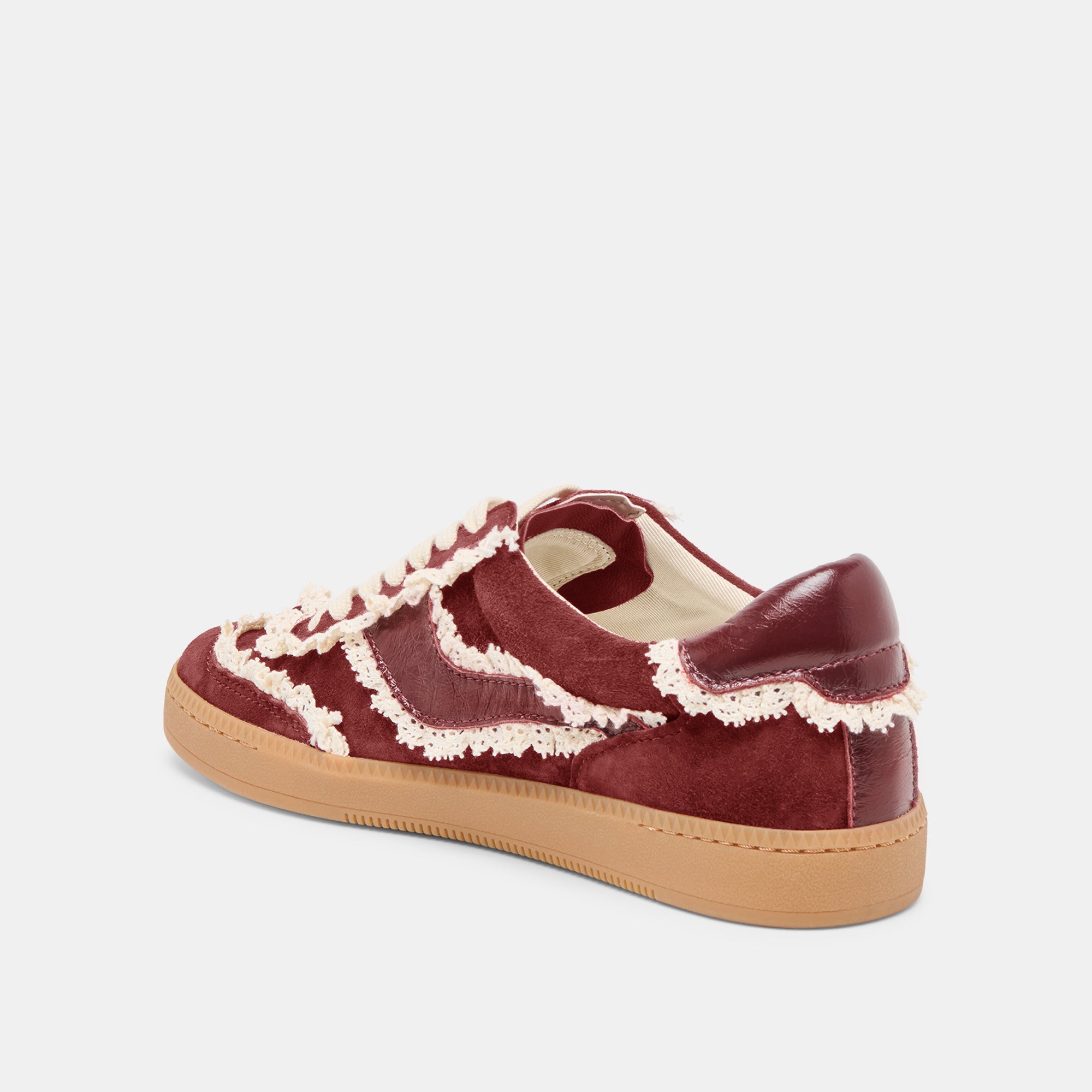 NOTICE LACE SNEAKERS OXBLOOD SUEDE - Image 7