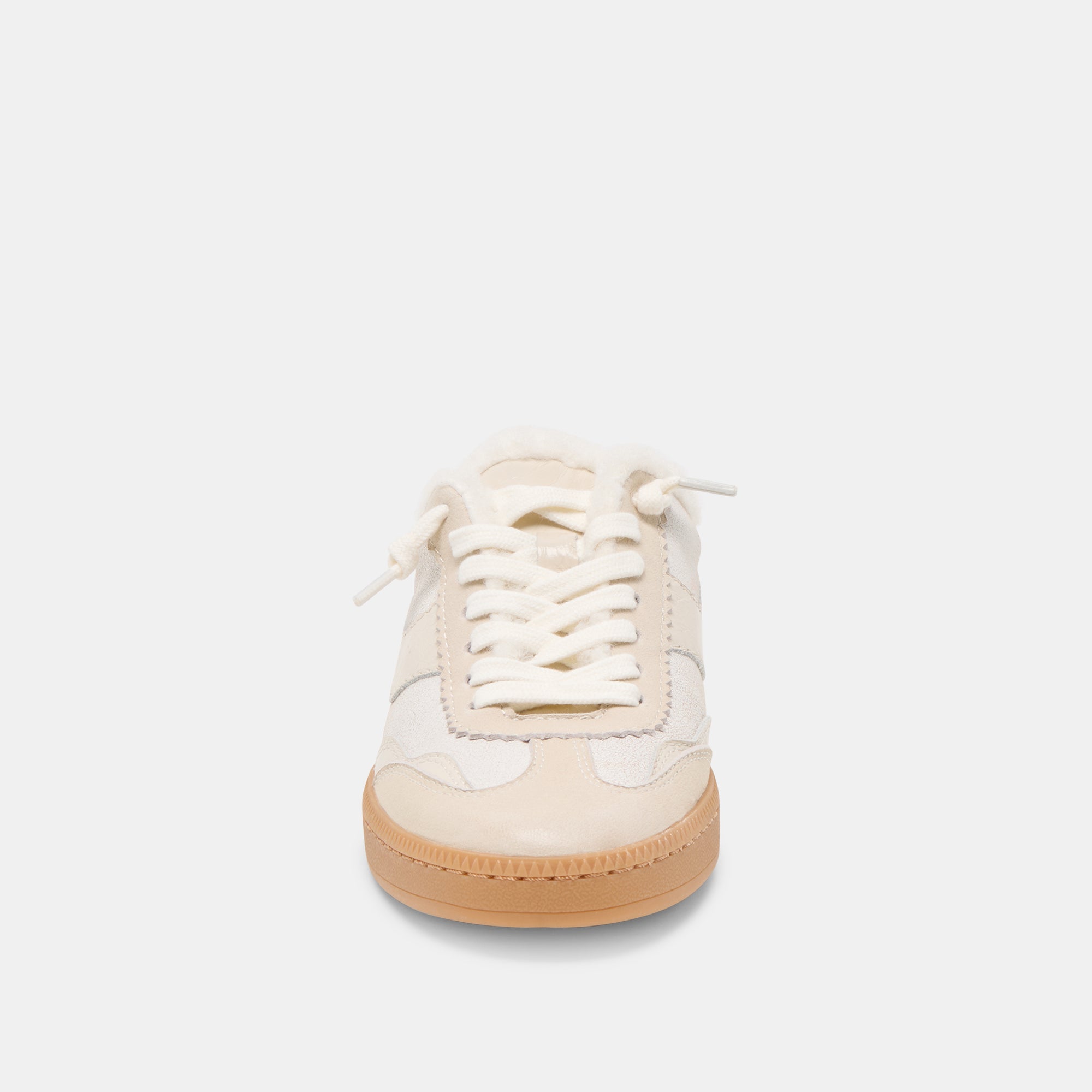 NOTICE SLIDE PLUSH SNEAKERS OFF WHITE CRACKLED LEATHER - Image 9