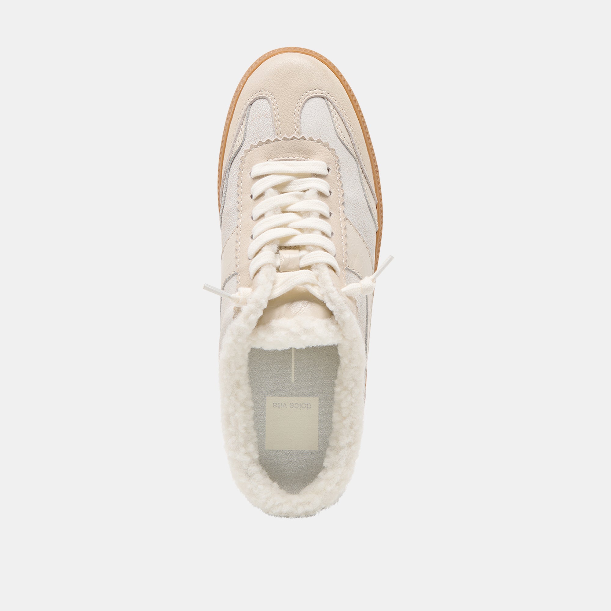 NOTICE SLIDE PLUSH SNEAKERS OFF WHITE CRACKLED LEATHER - Image 11