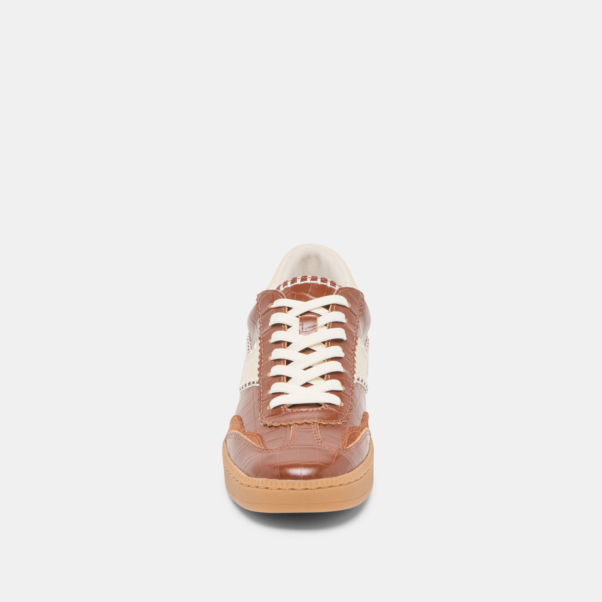 NOTICE STITCH SNEAKERS COGNAC CROCO EMBOSSED LEATHER - Image 8