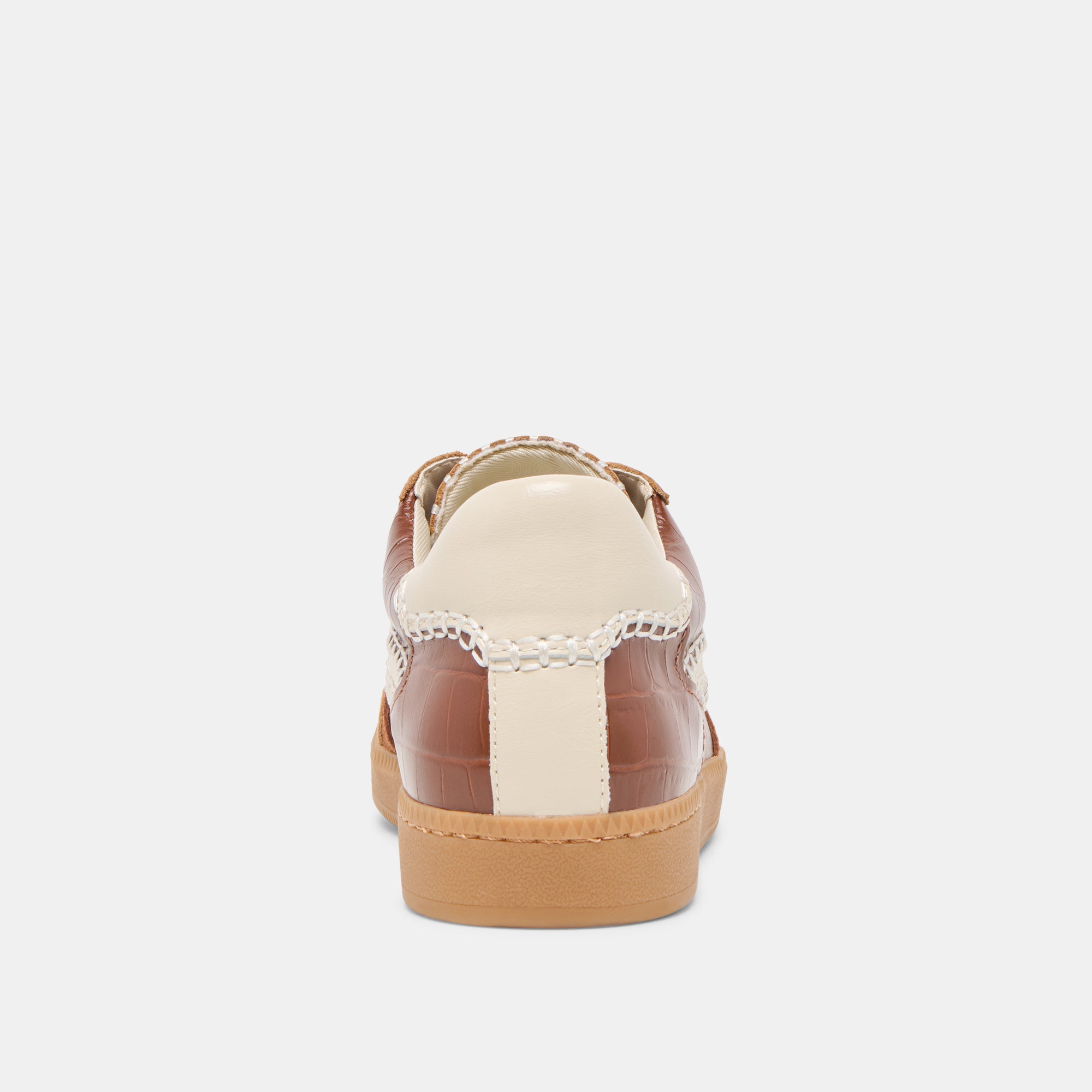 NOTICE STITCH SNEAKERS COGNAC CROCO EMBOSSED LEATHER - Image 9