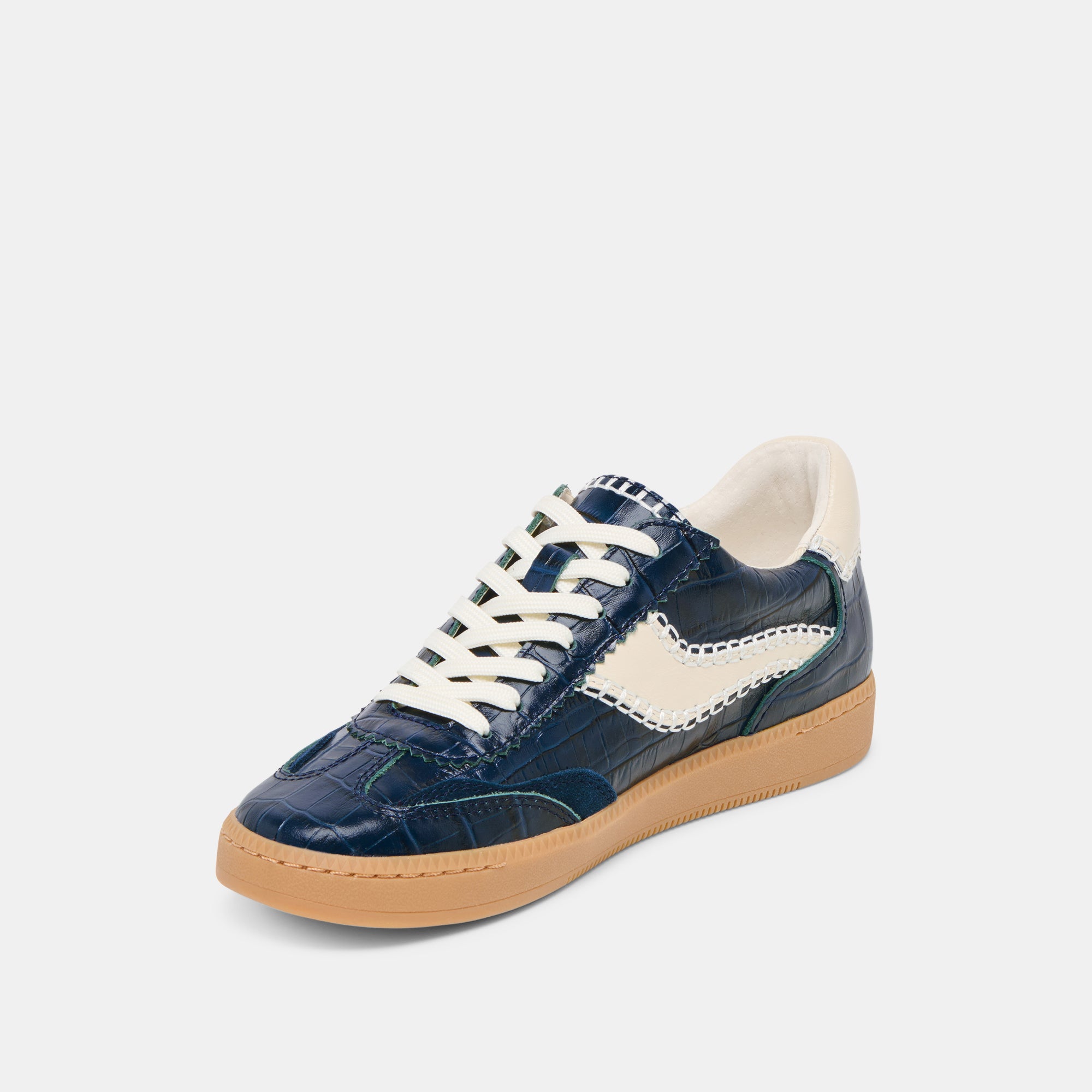 NOTICE STITCH SNEAKERS INK CROCO EMBOSSED LEATHER - Image 6