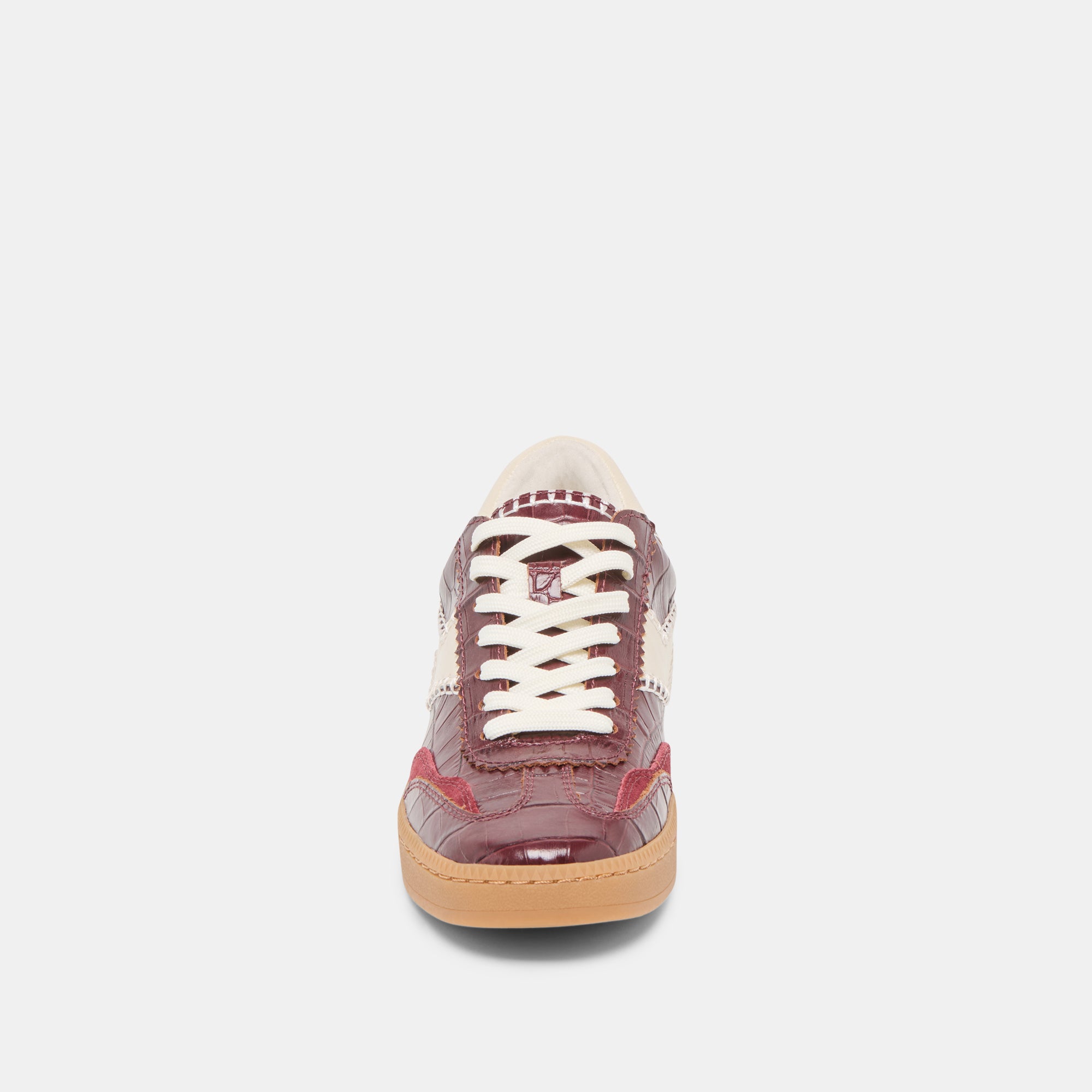 NOTICE STITCH SNEAKERS OXBLOOD CROCO EMBOSSED LEATHER - Image 12