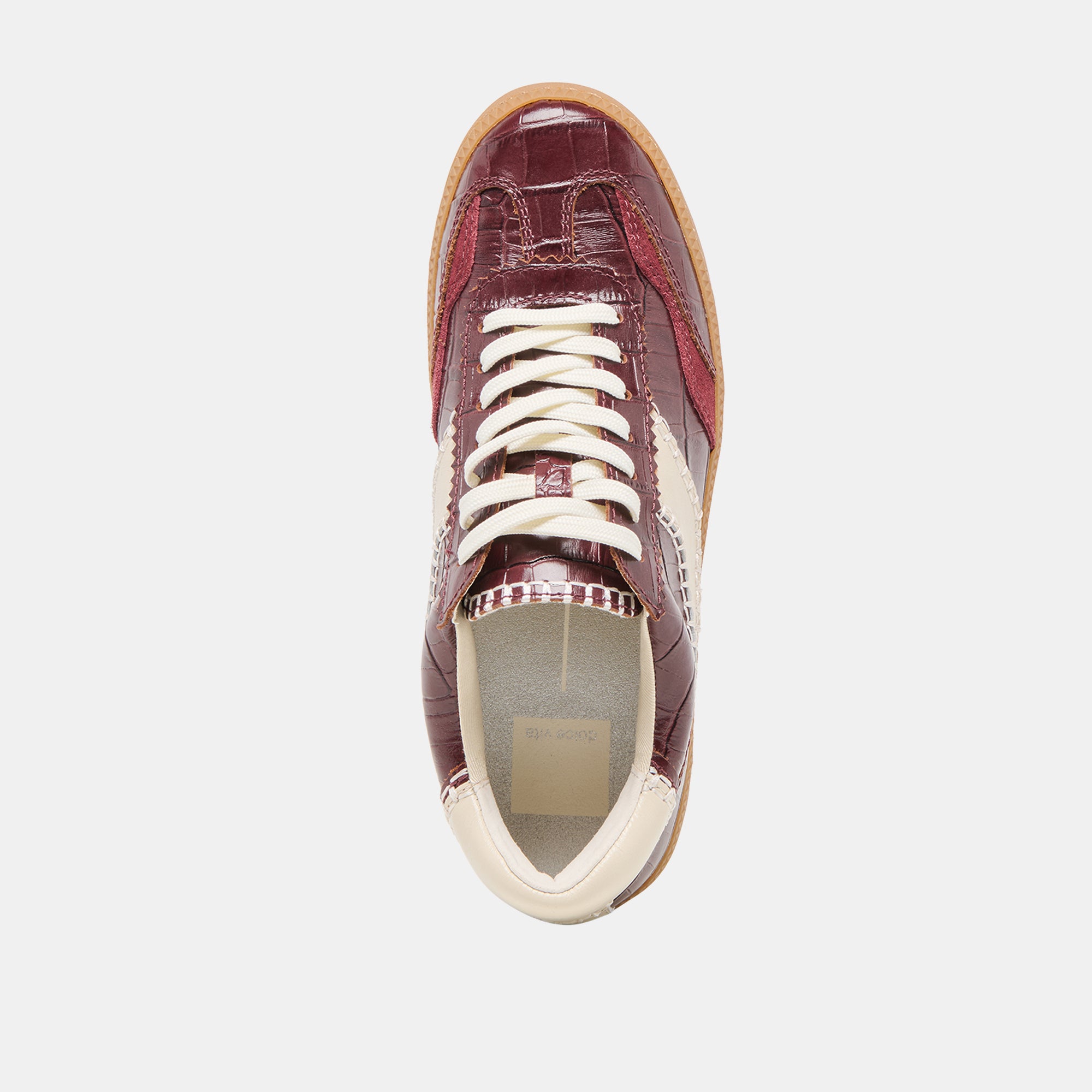 NOTICE STITCH SNEAKERS OXBLOOD CROCO EMBOSSED LEATHER - Image 14