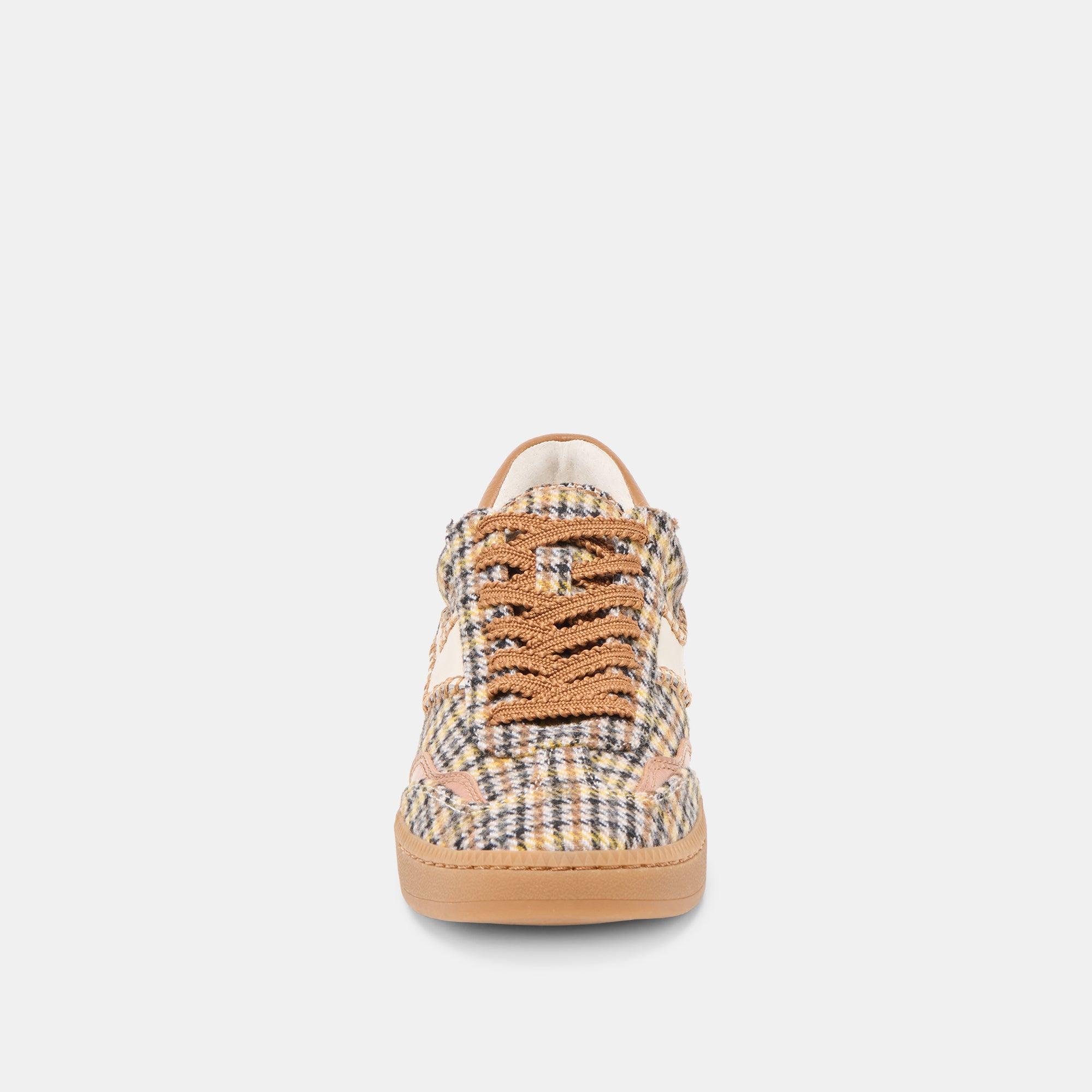 NOTICE STITCH SNEAKERS YELLOW PLAID TWEED - Image 6