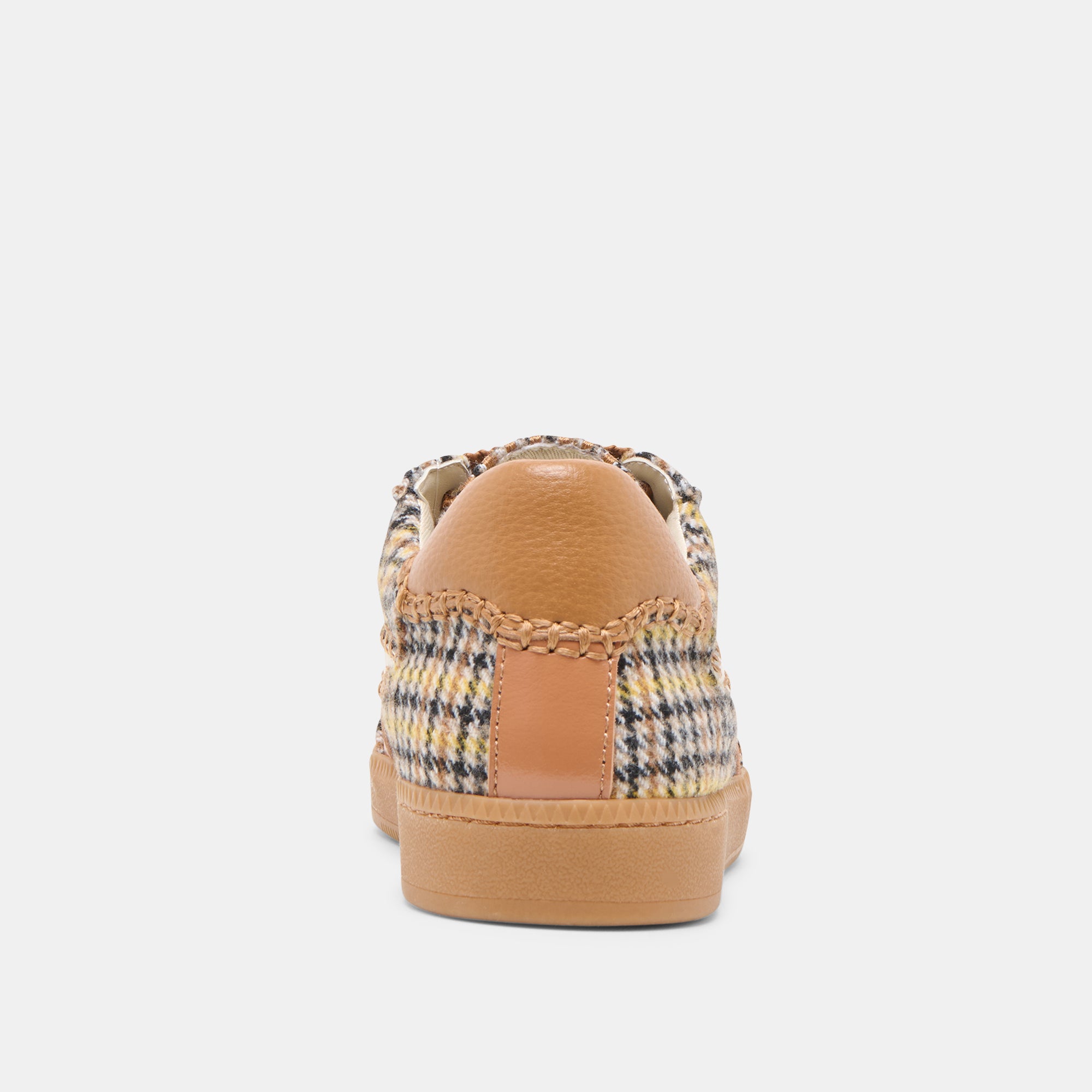 NOTICE STITCH SNEAKERS YELLOW PLAID TWEED - Image 7