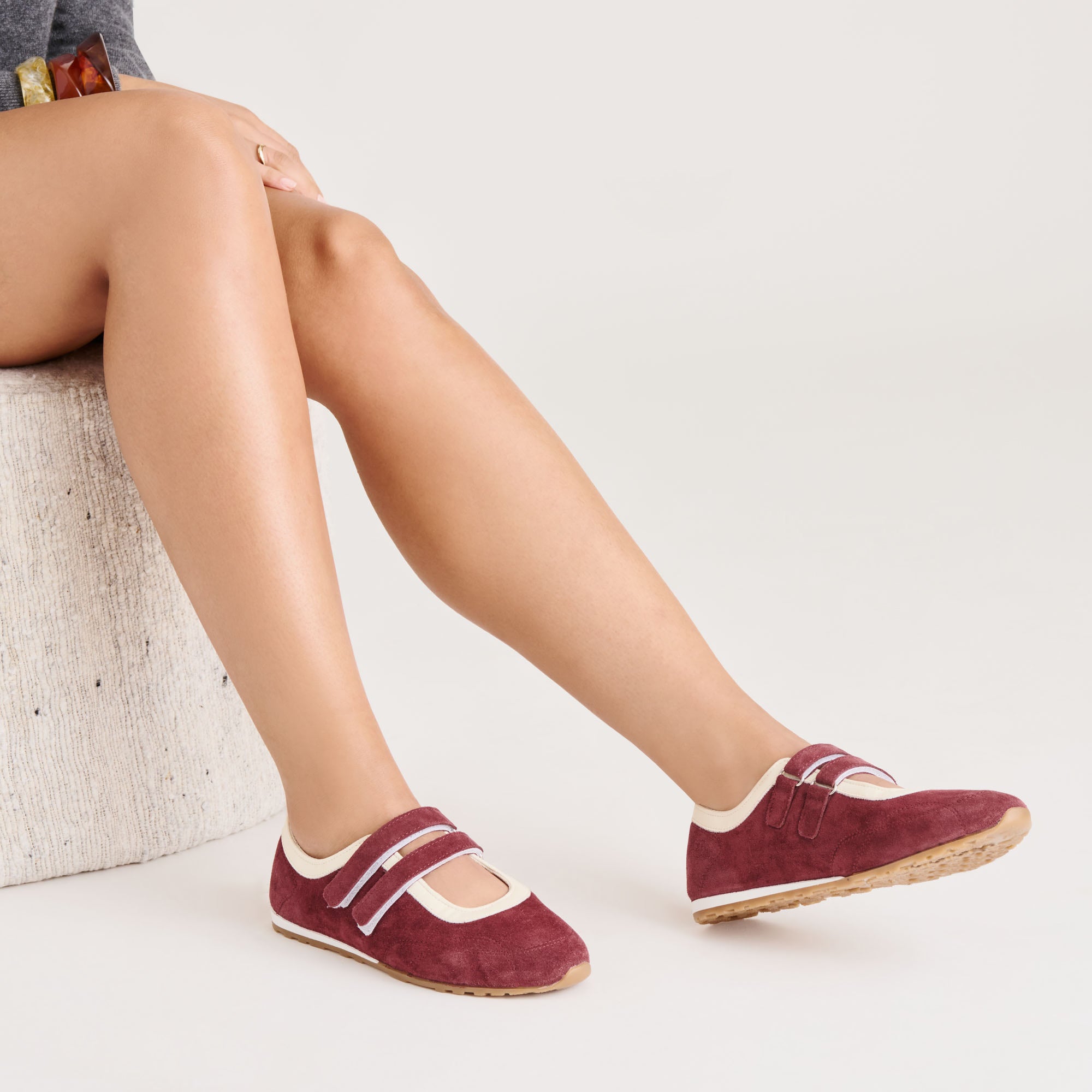 SWAN SNEAKERS BURGUNDY SUEDE - Image 6