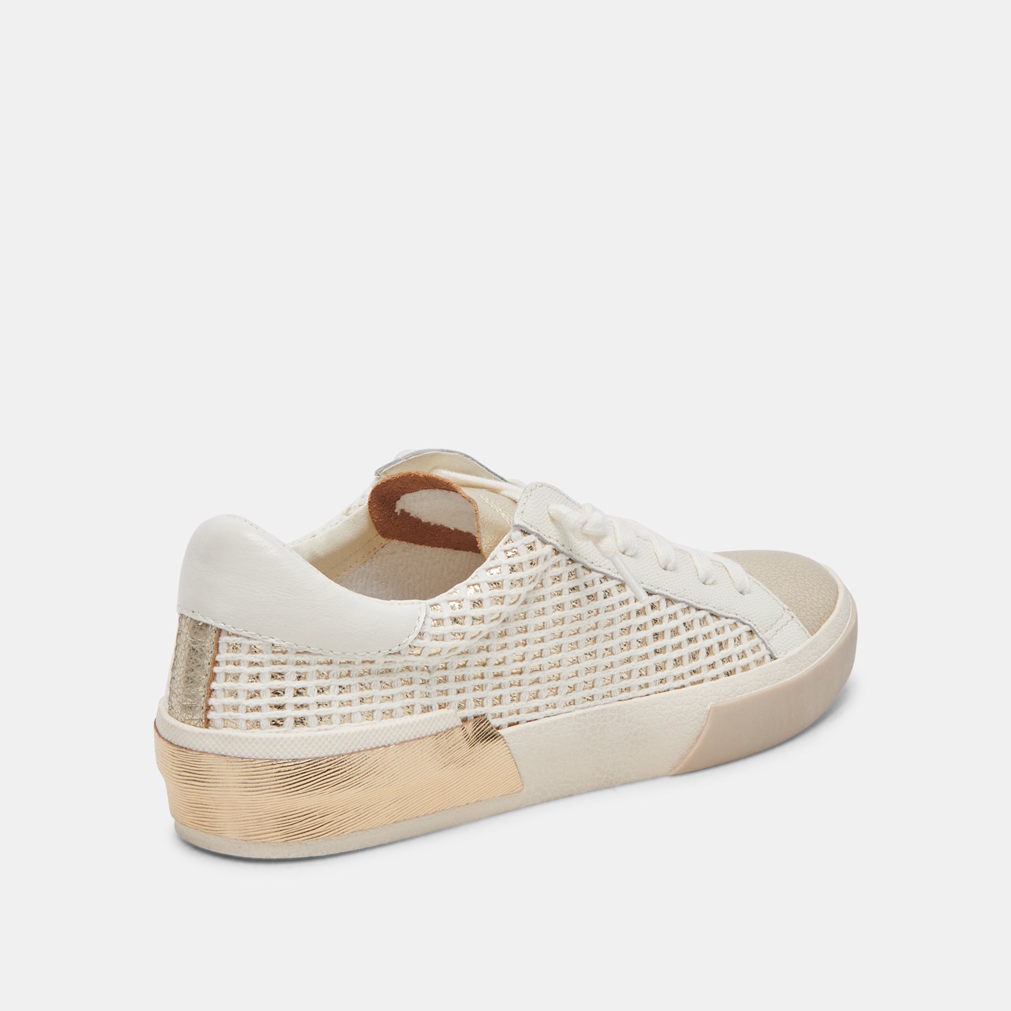 ZINA SNEAKERS BONE GOLD WOVEN - Image 5